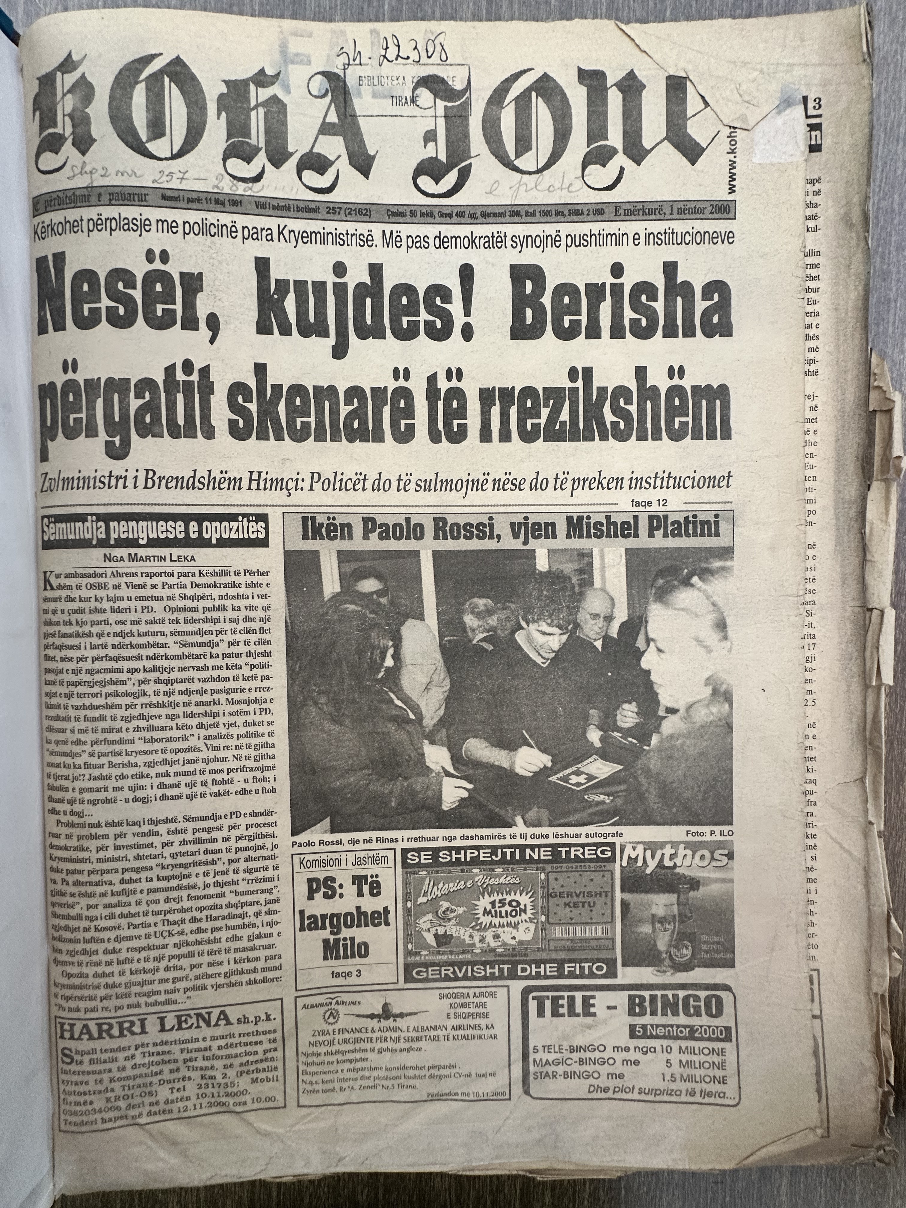 Koha Jonë 2000-11-01
