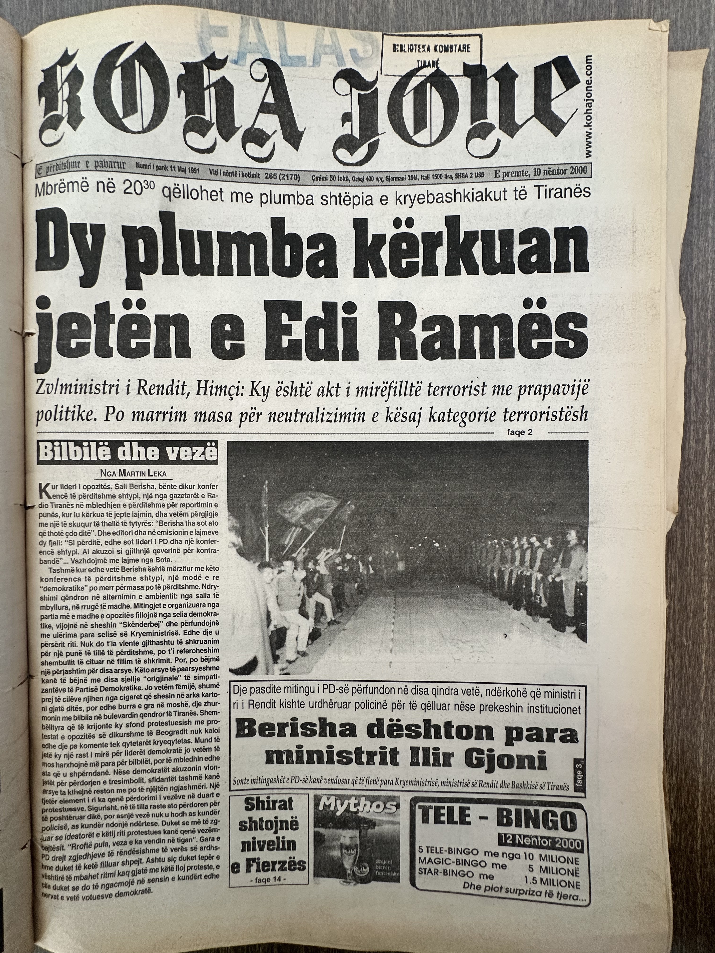 Koha Jonë 2000-11-10