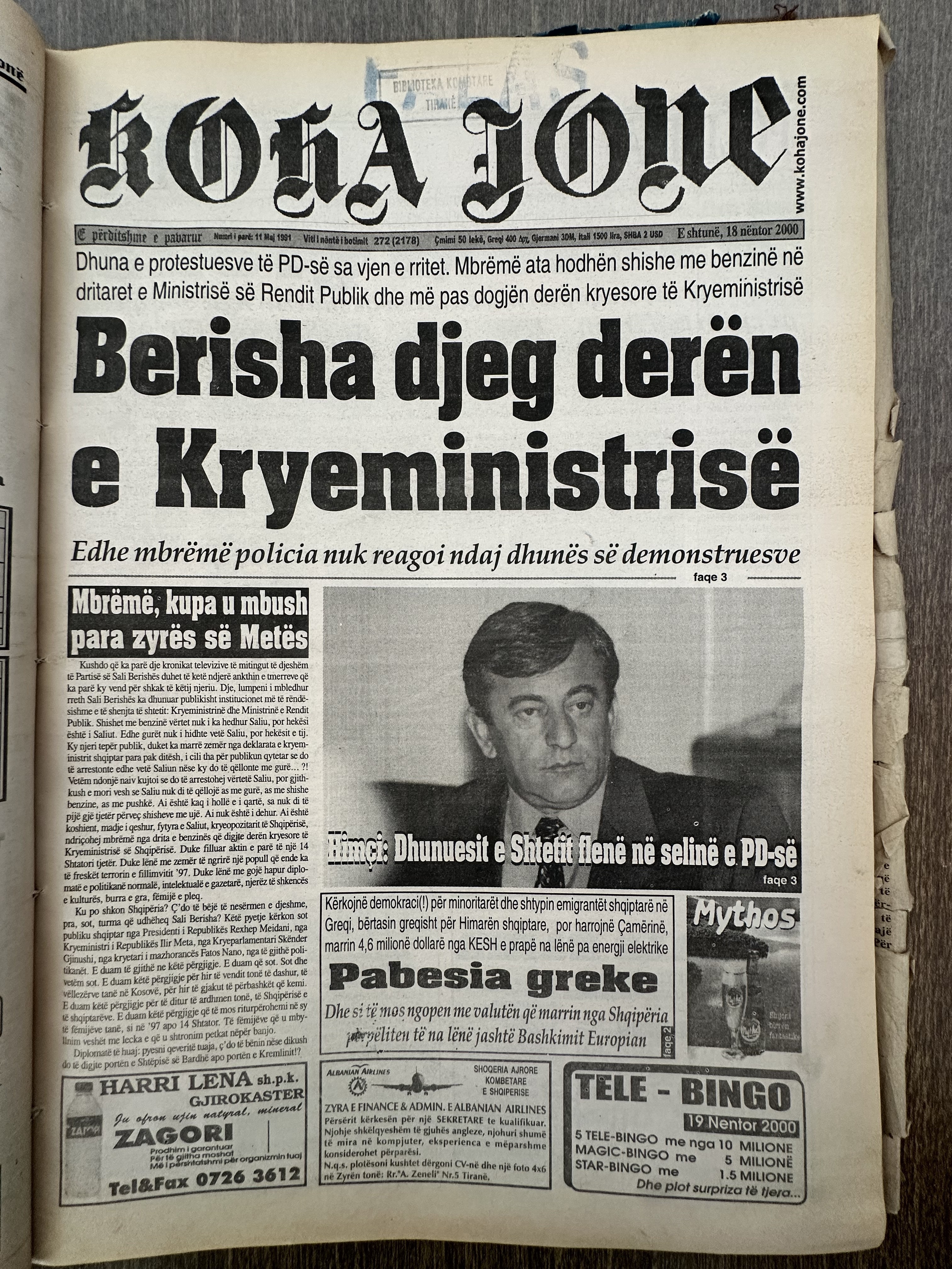 Koha Jonë 2000-11-18