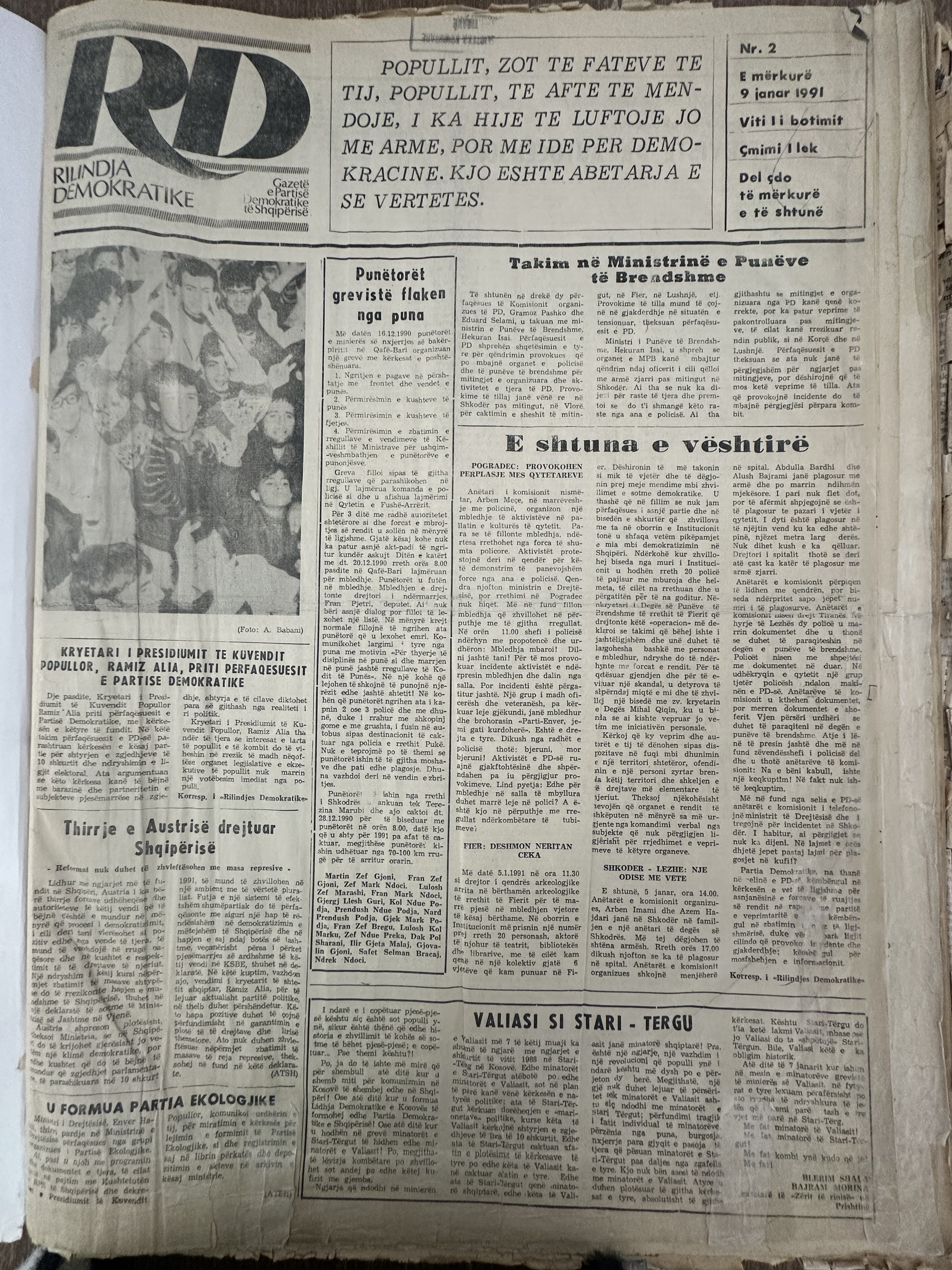 Rilindja Demokratike 1991-11-09