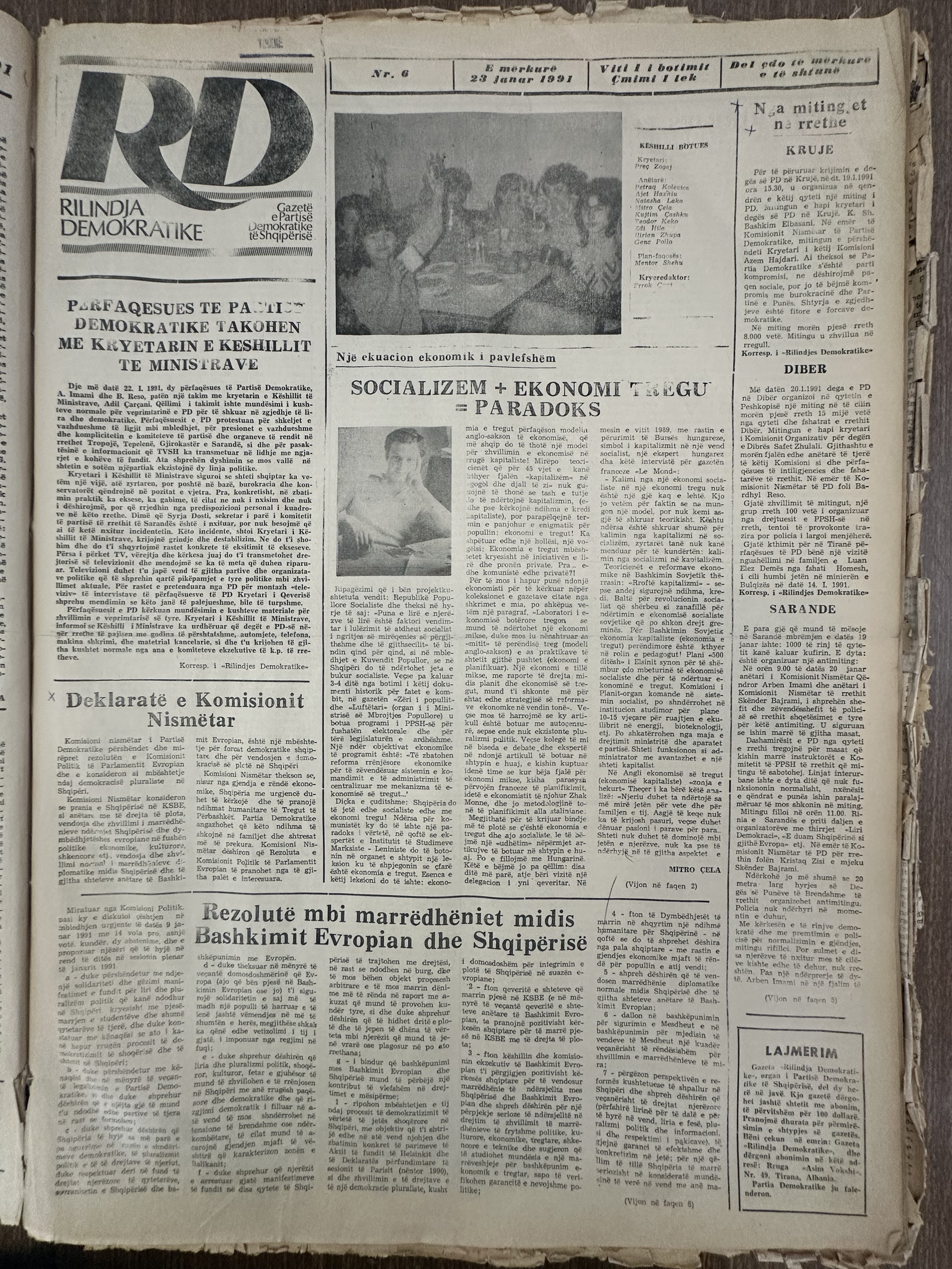 Rilindja Demokratike 1991-01-28