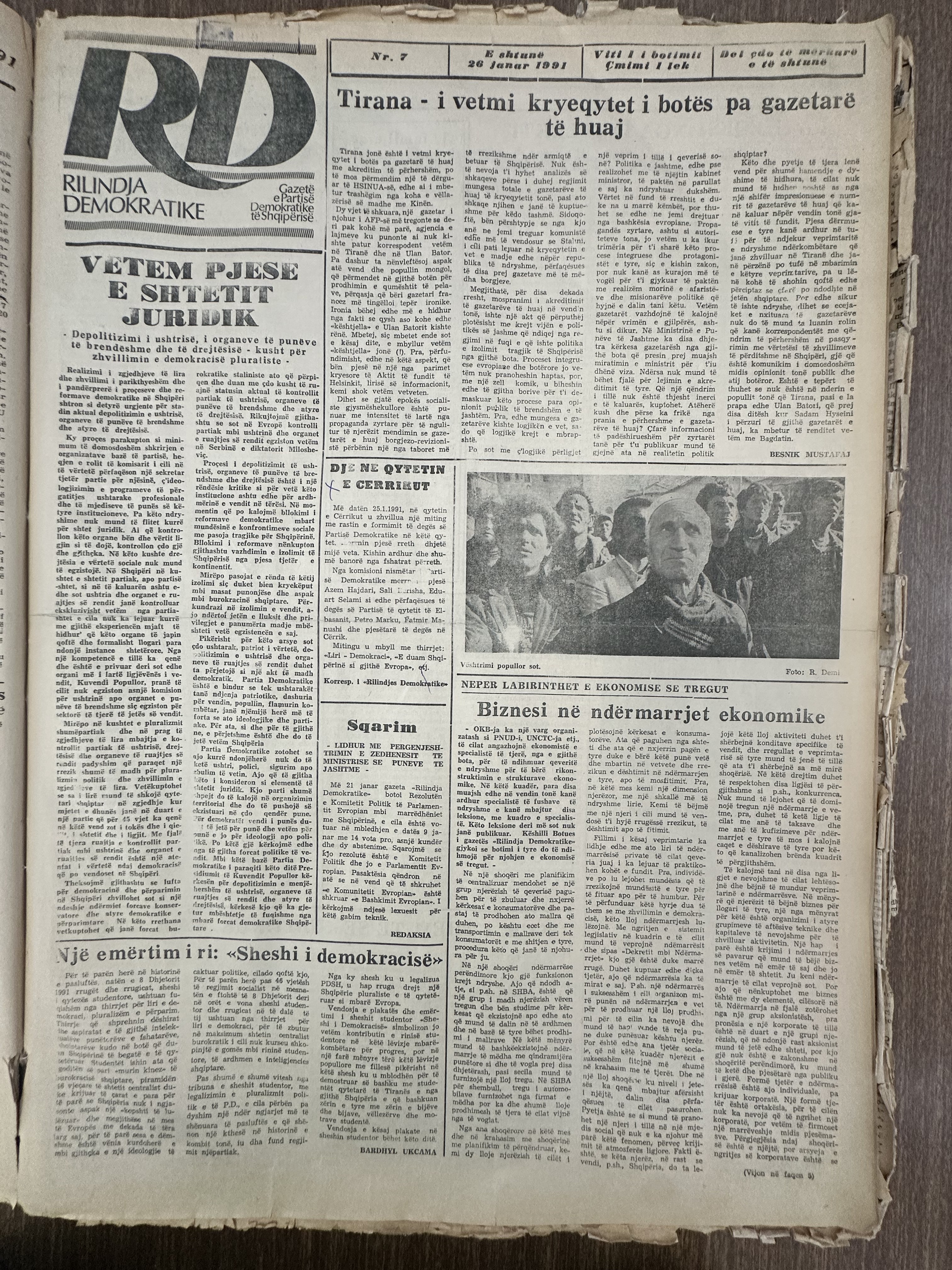 Rilindja Demokratike 1991-01-26