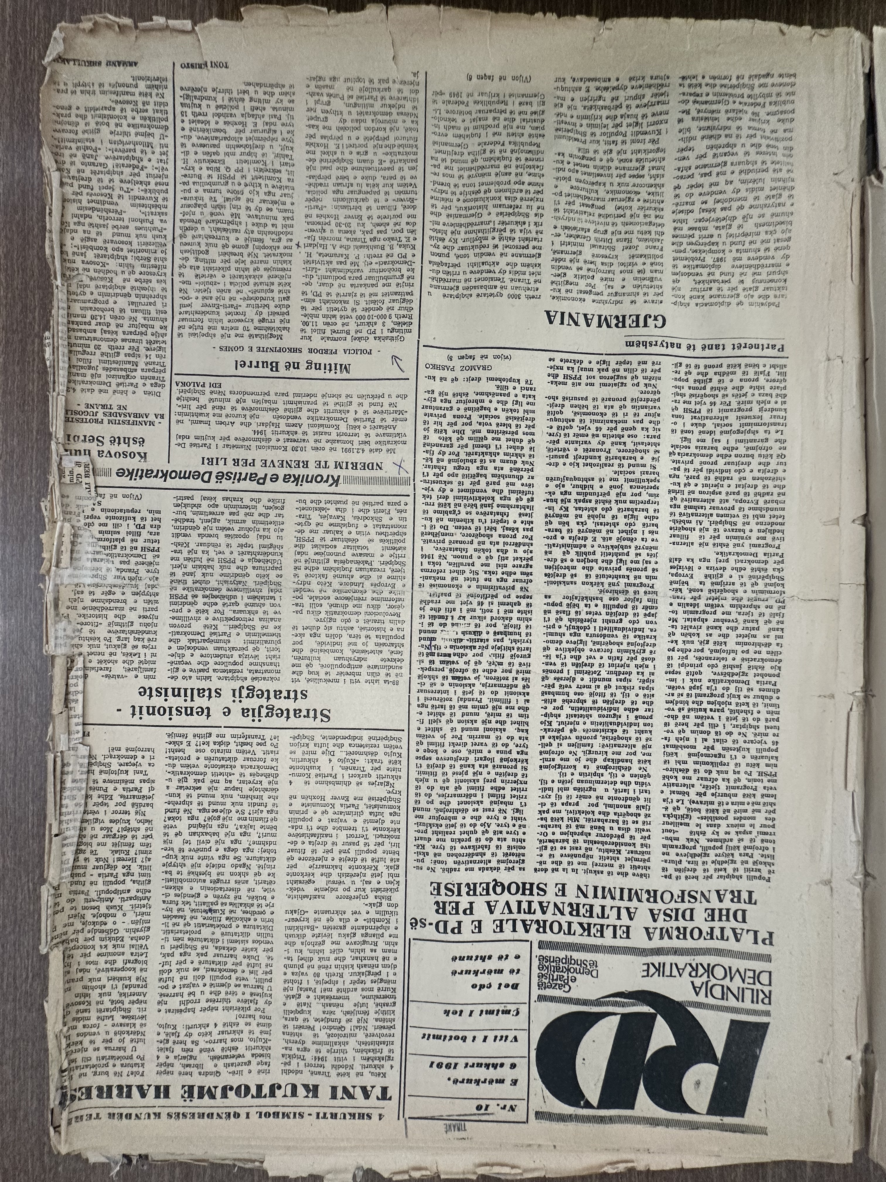 Rilindja Demokratike 1991-02-06