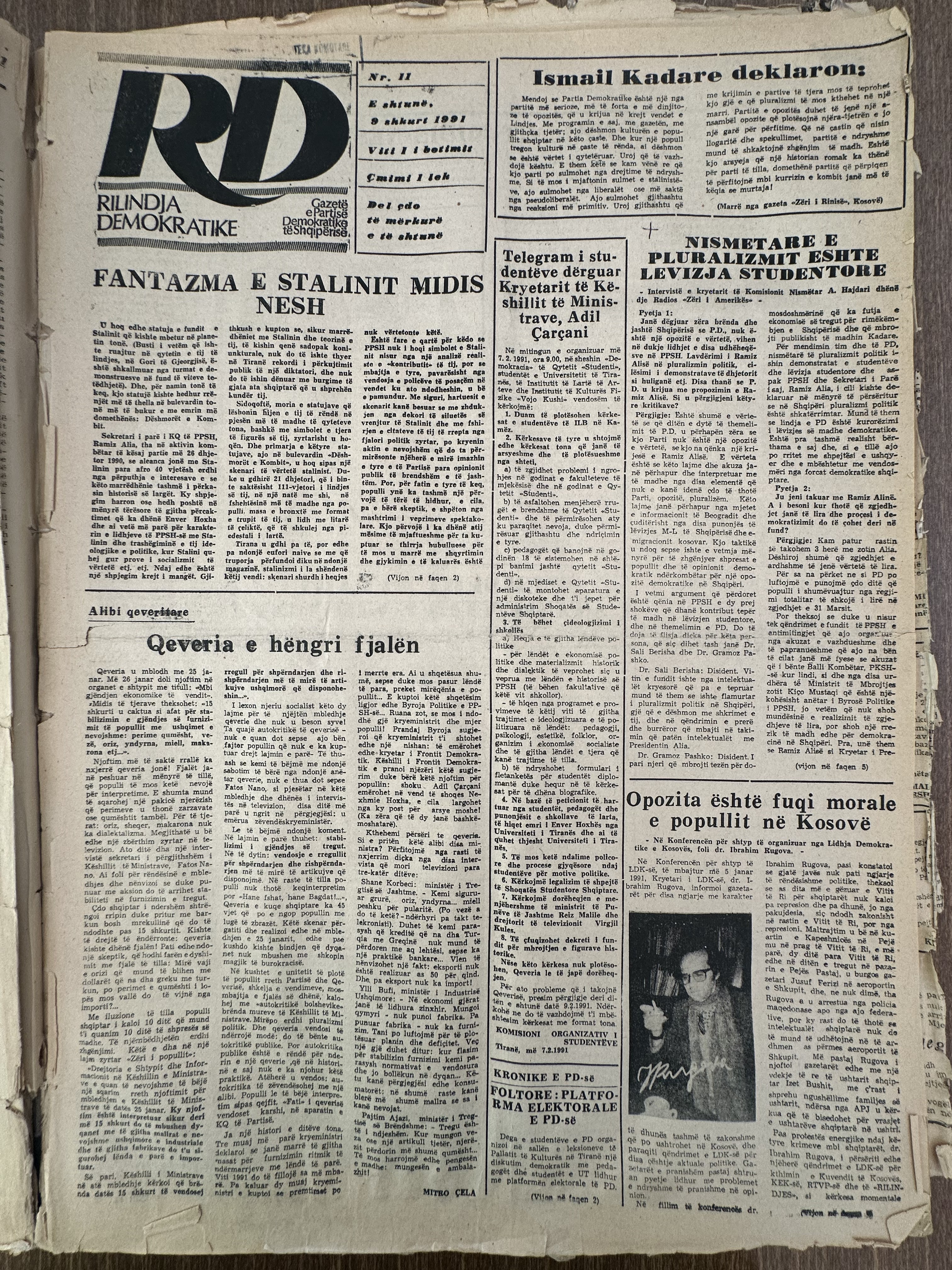 Rilindja Demokratike 1991-02-09