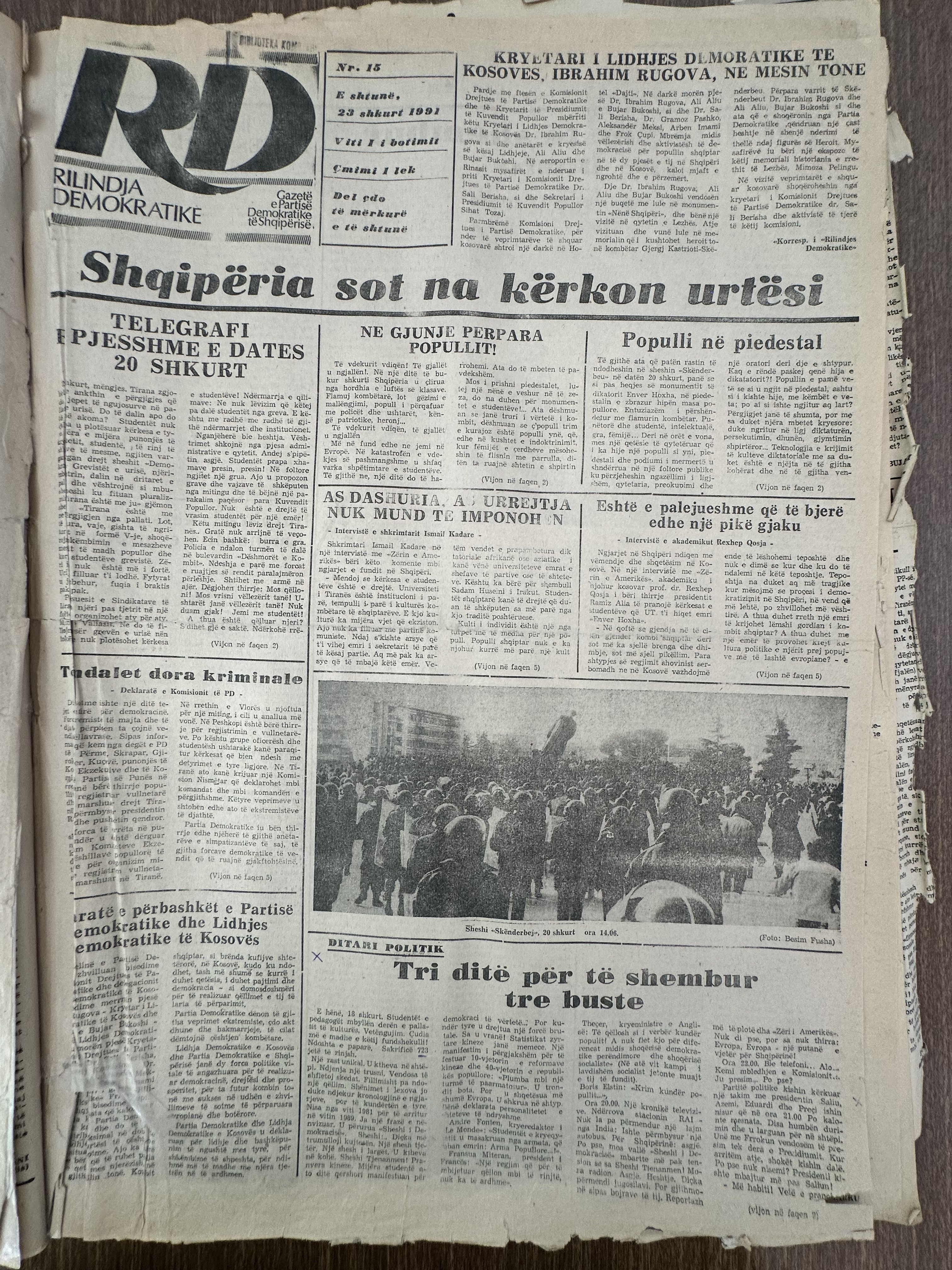 Rilindja Demokratike 1991-02-25