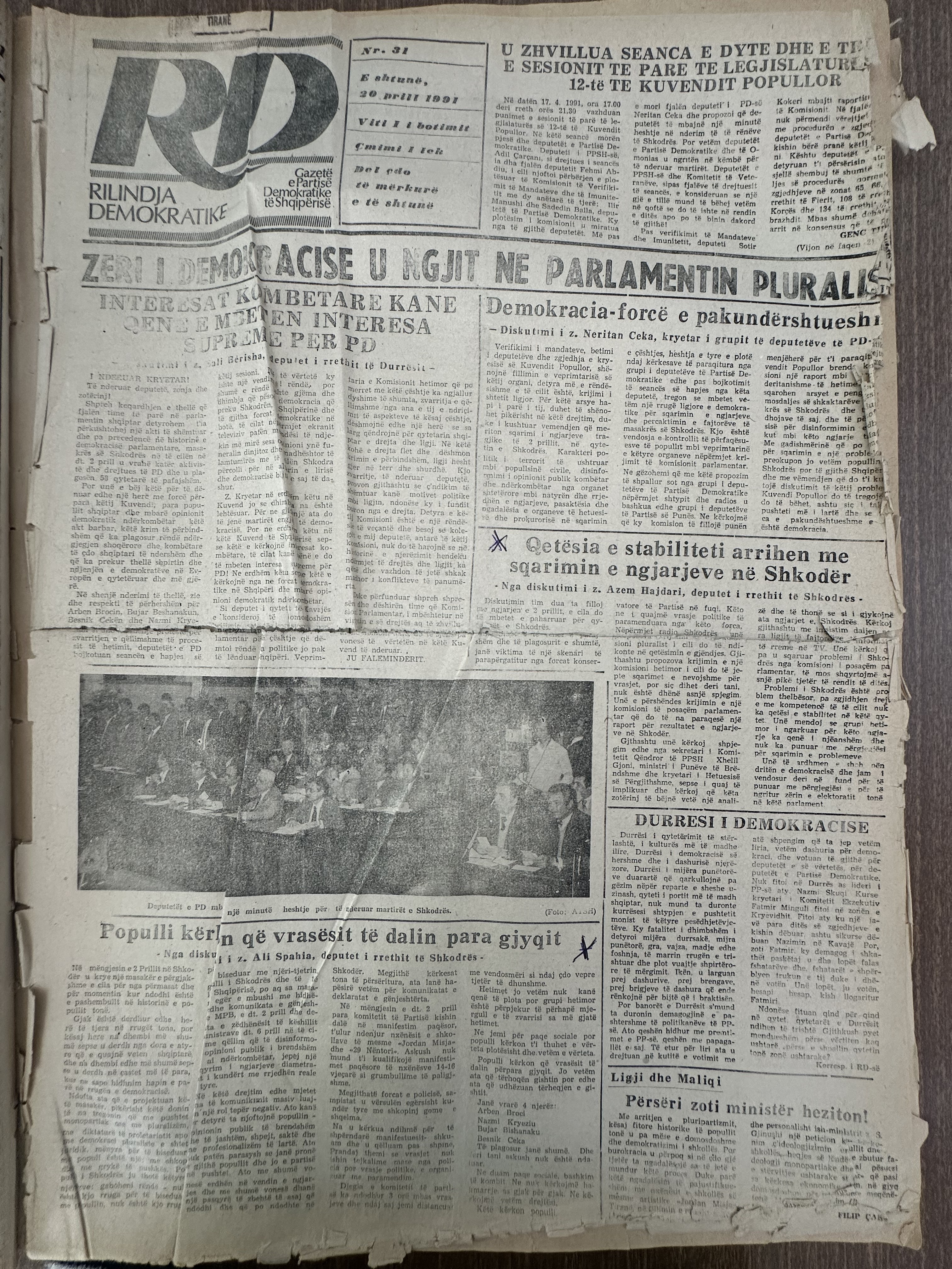 Rilindja Demokratike 1991-04-20