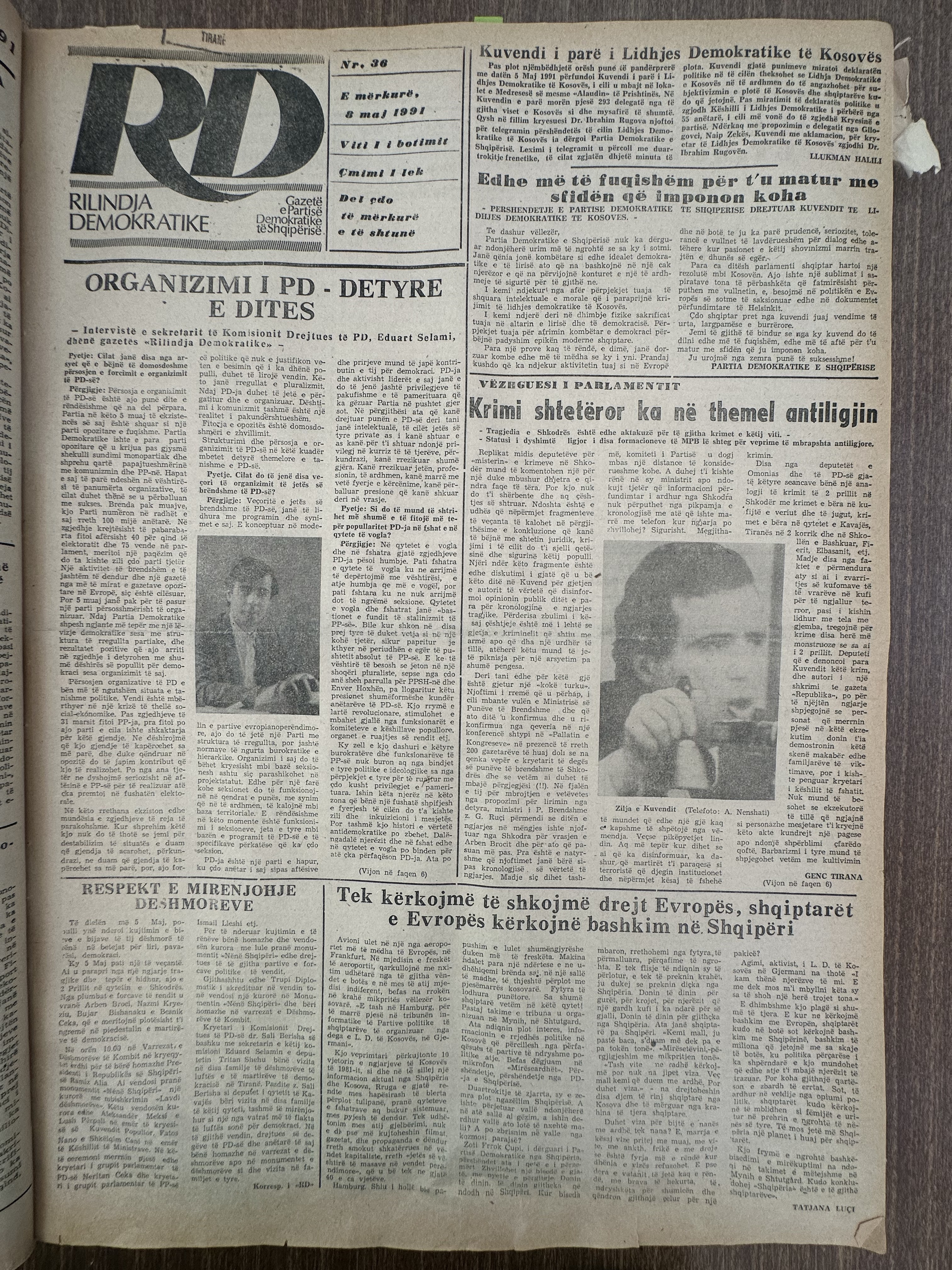 Rilindja Demokratike 1991-05-07