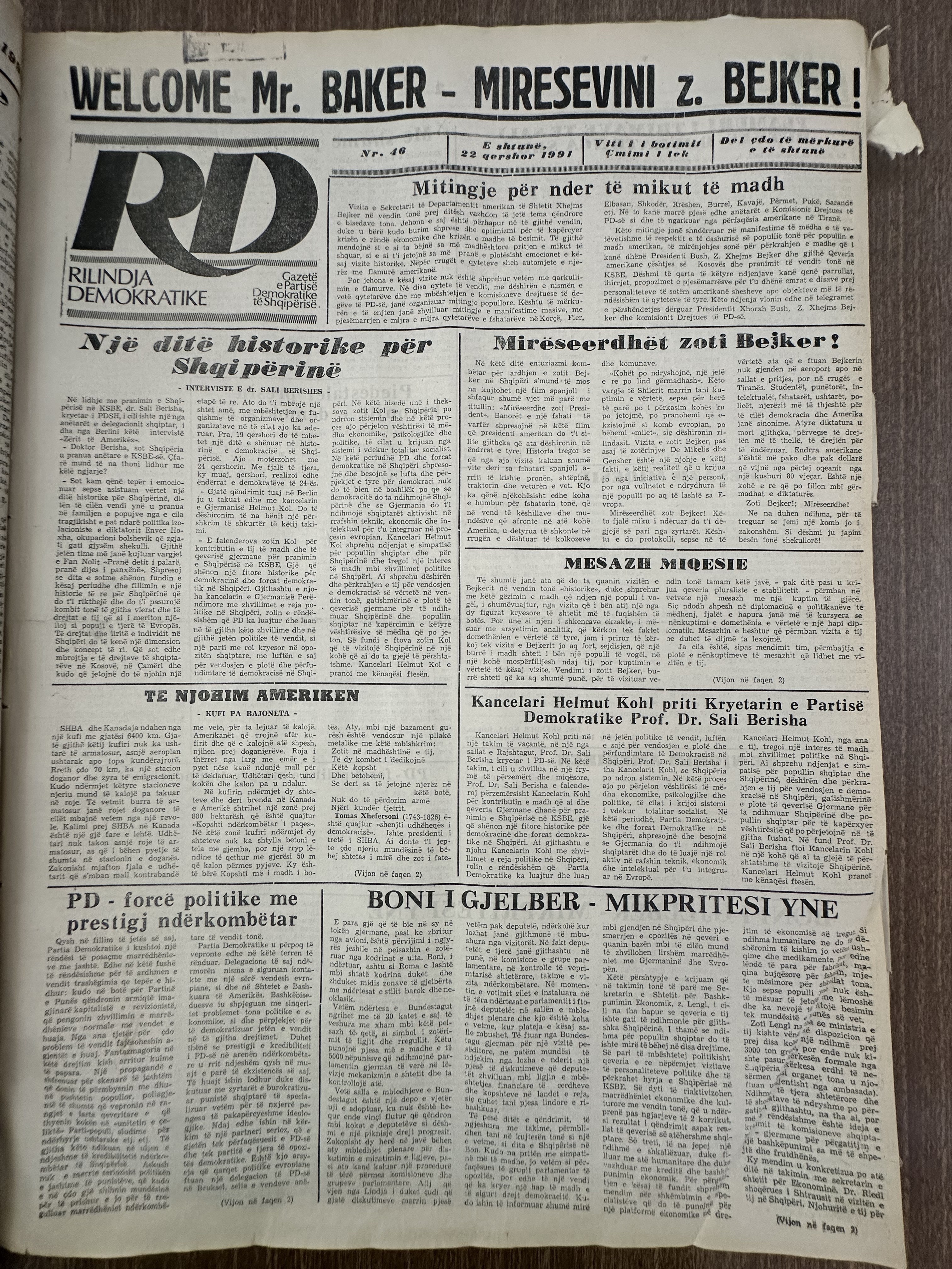 Rilindja Demokratike 1991-06-22