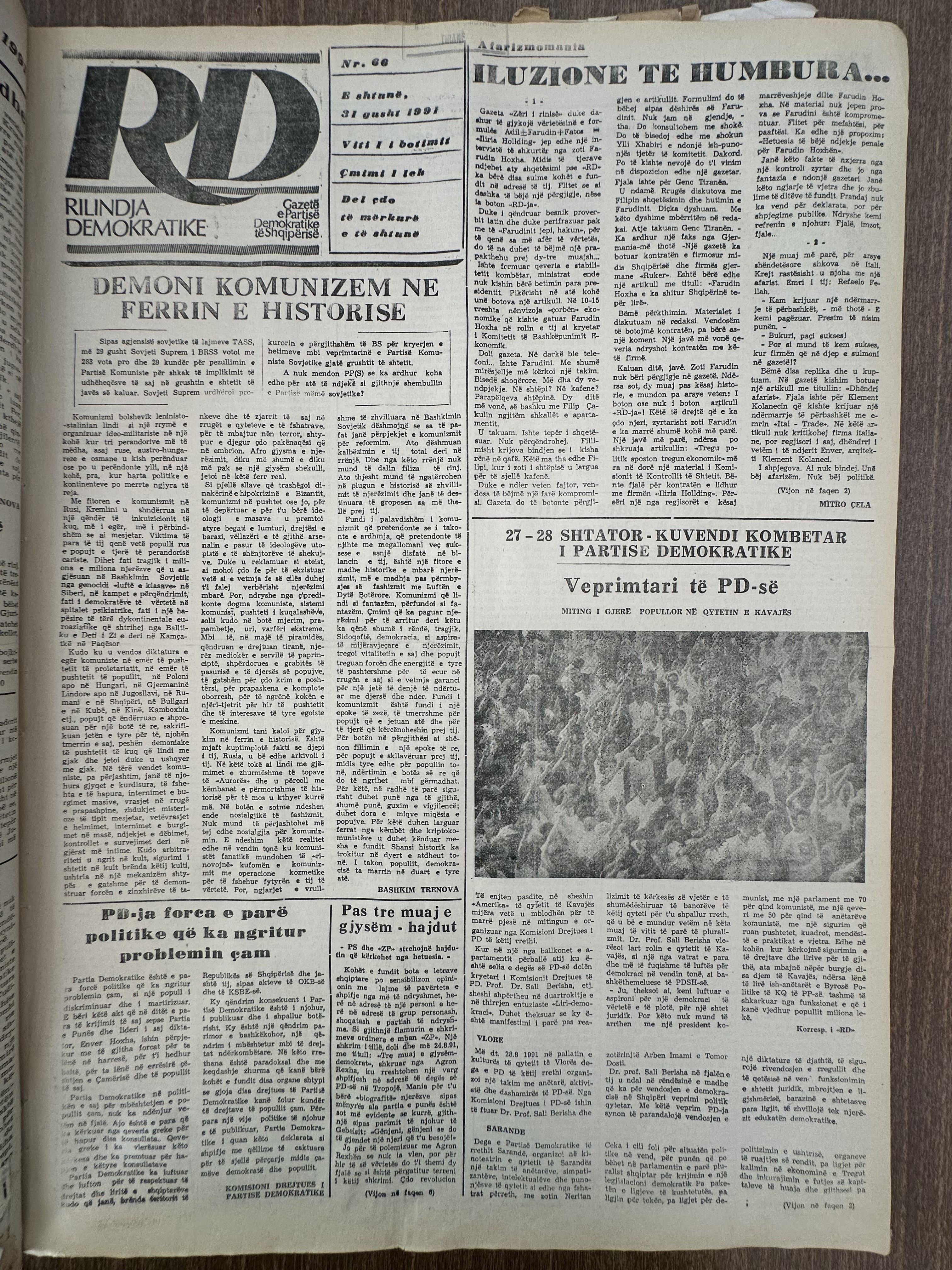 Rilindja Demokratike 1991-08-31