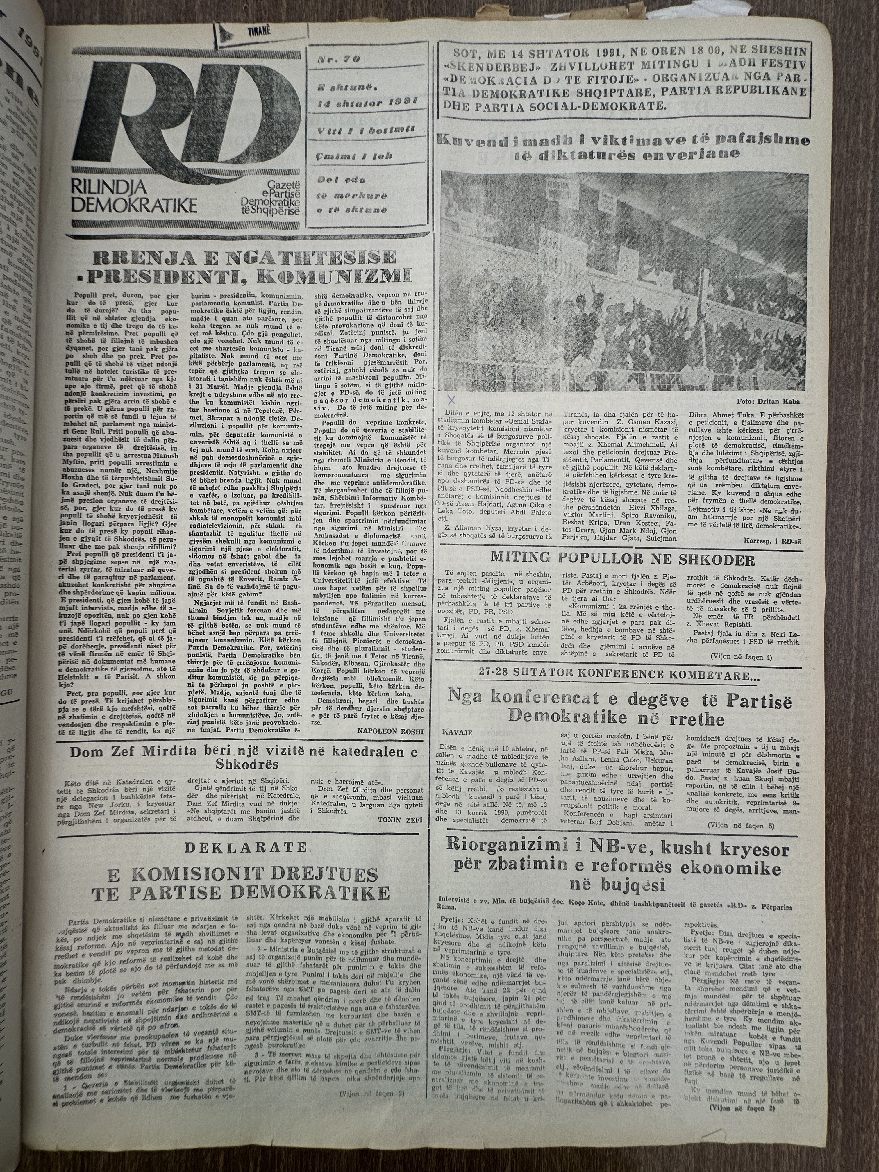 Rilindja Demokratike 1991-09-14