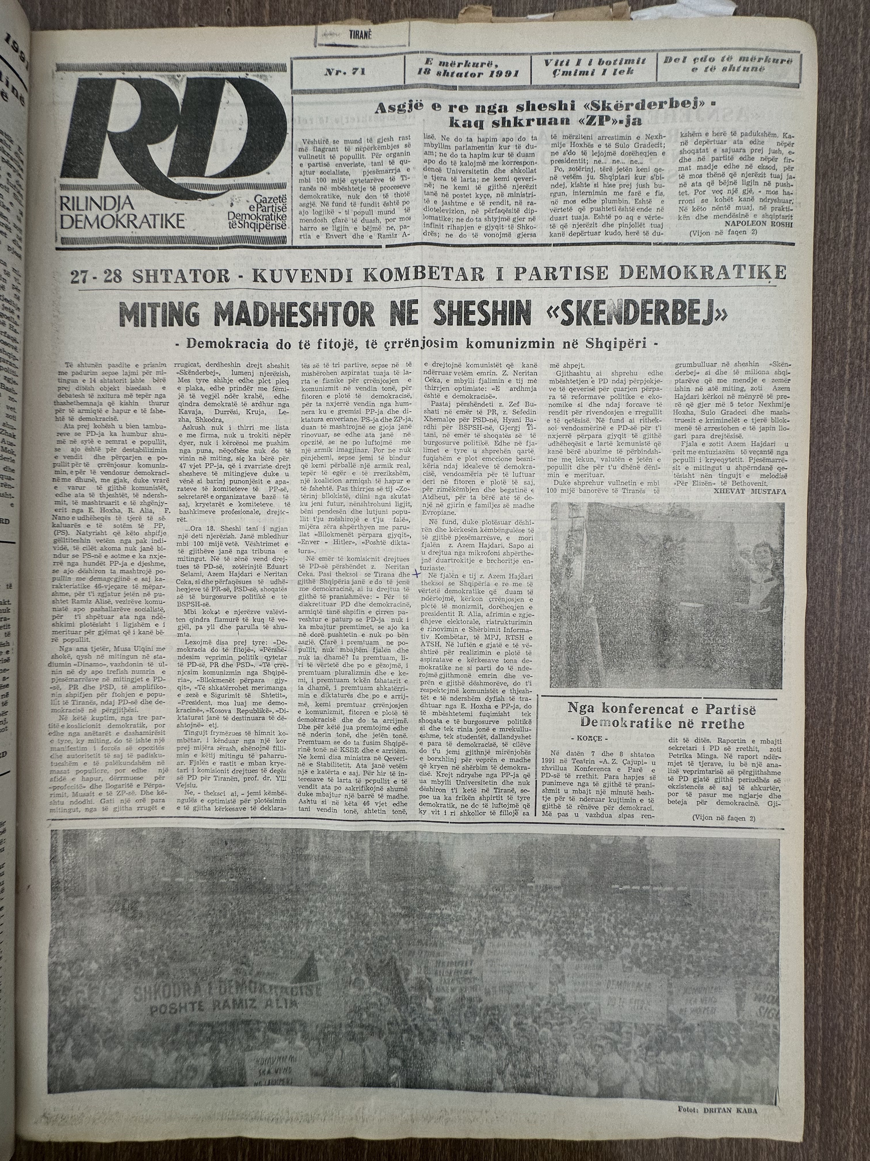 Rilindja Demokratike 1991-09-18