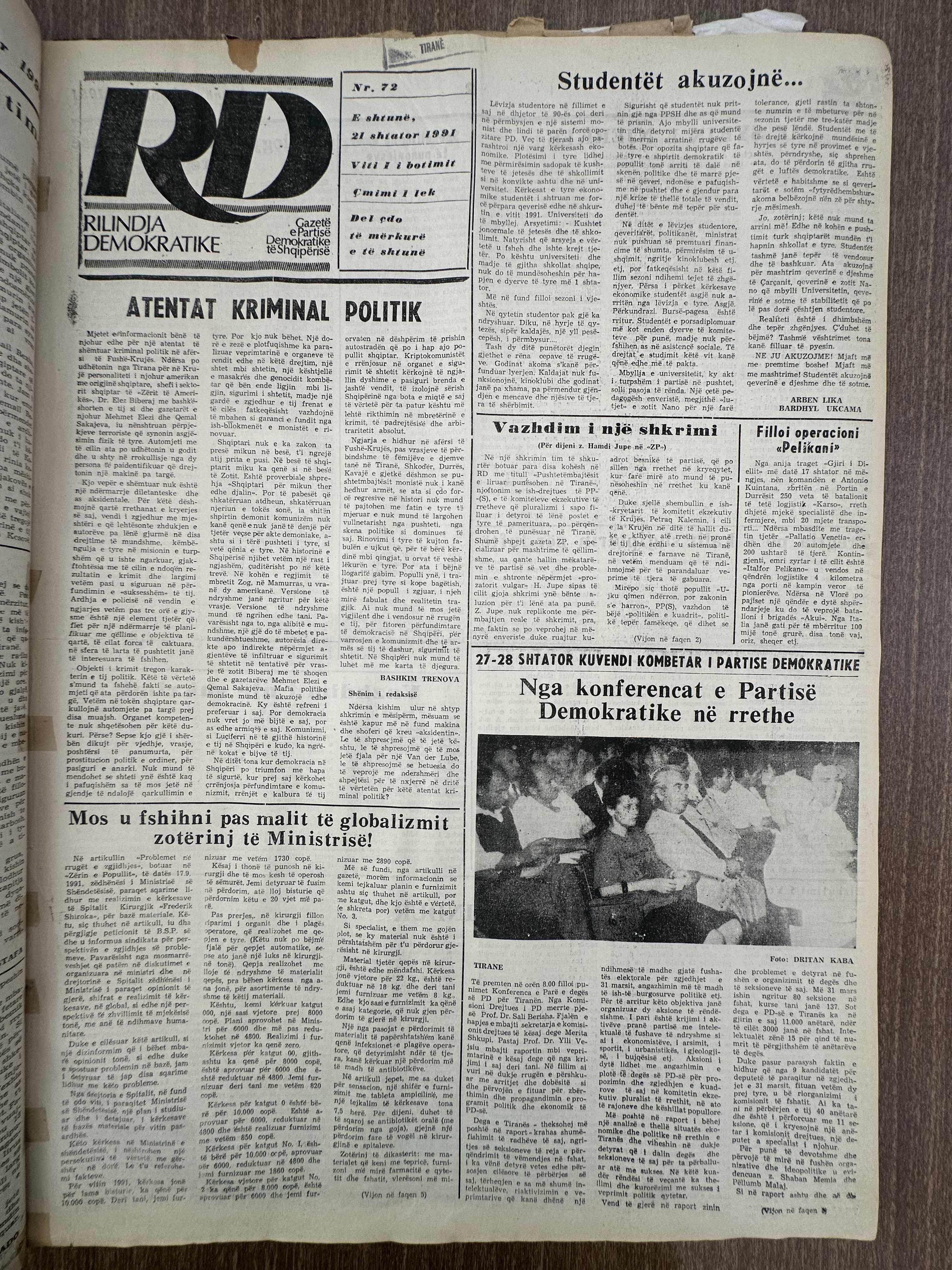 Rilindja Demokratike 1991-09-21