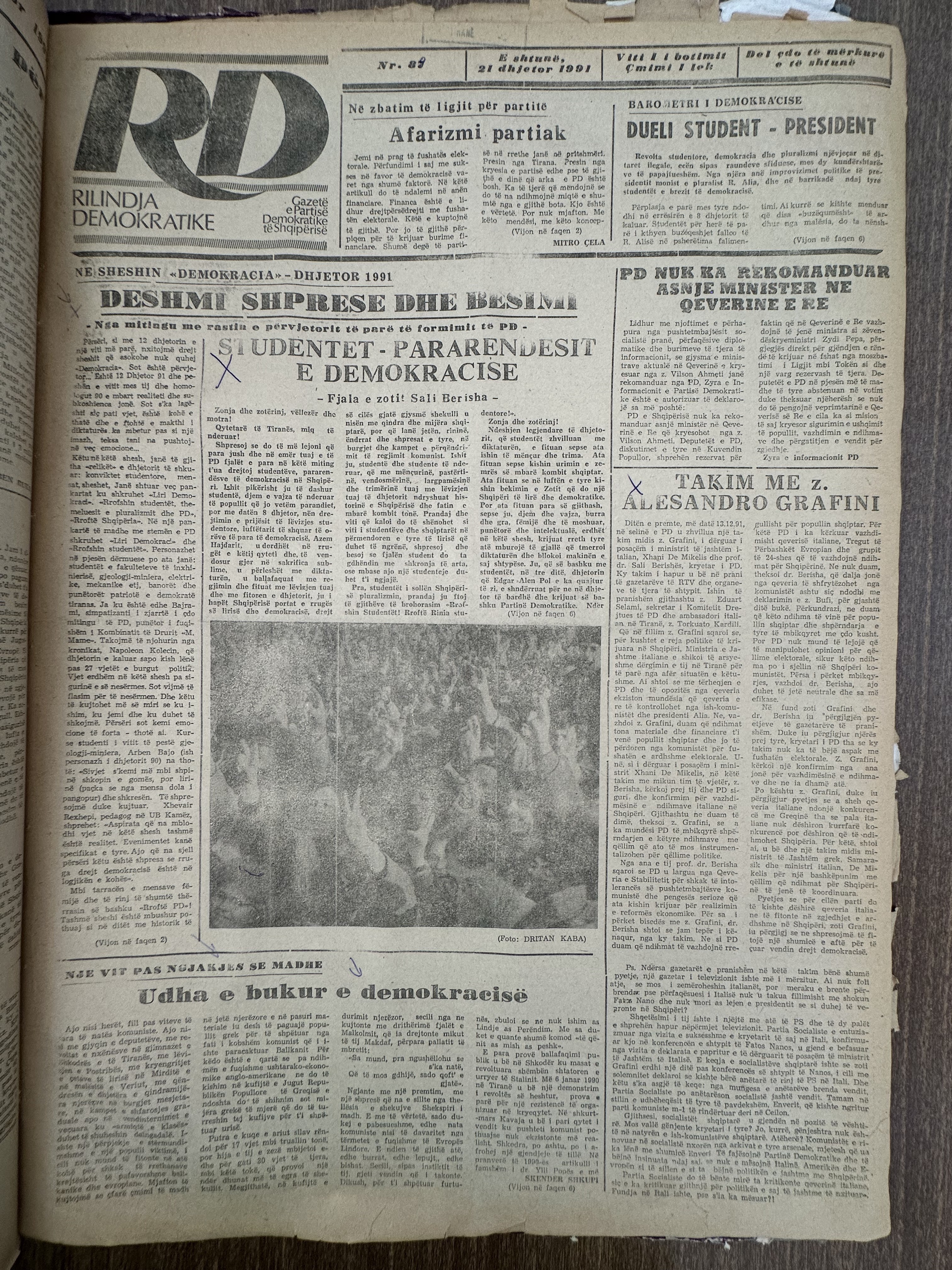Rilindja Demokratike 1991-12-02