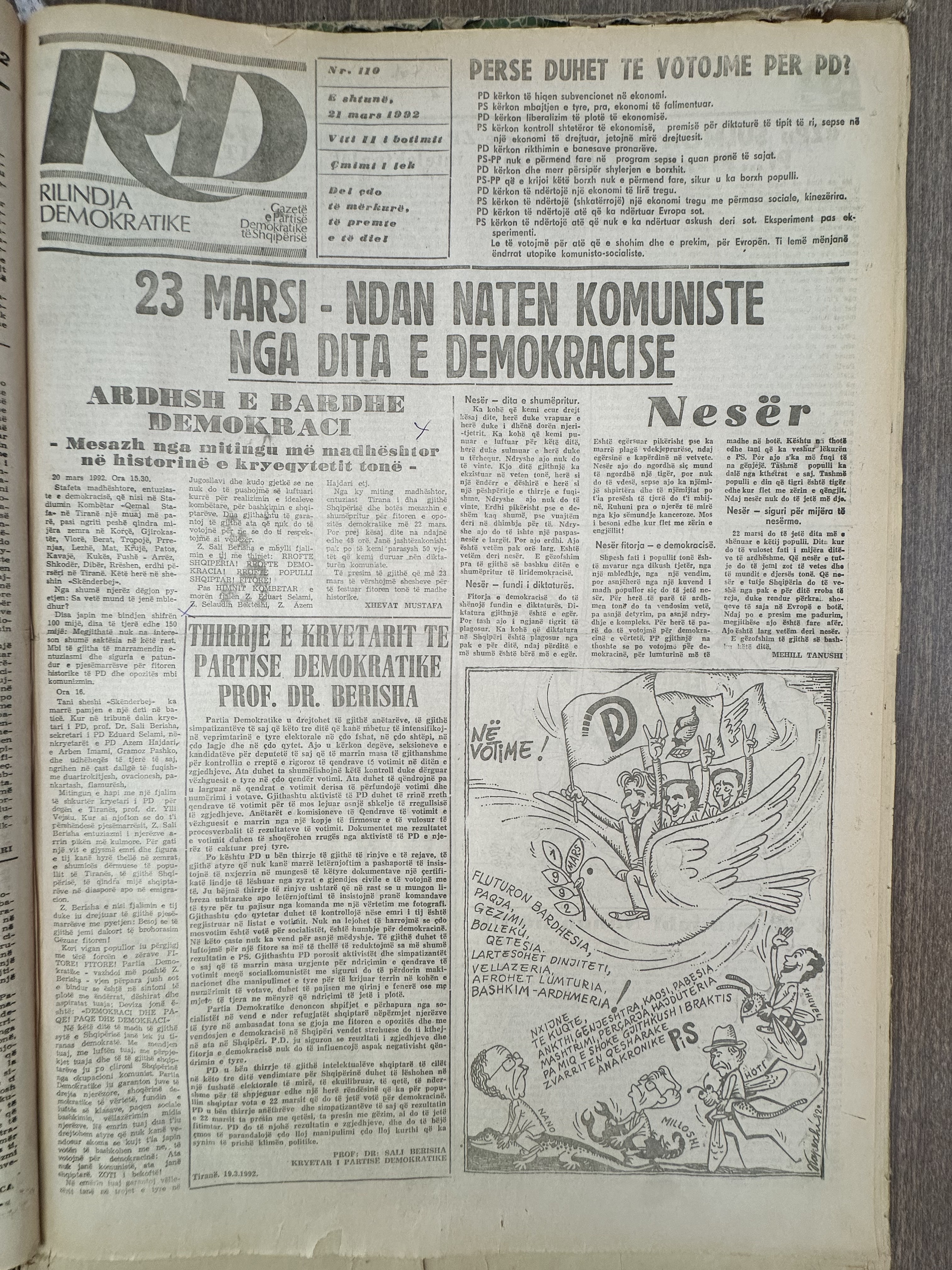 Rilindja Demokratike 1992-03-21