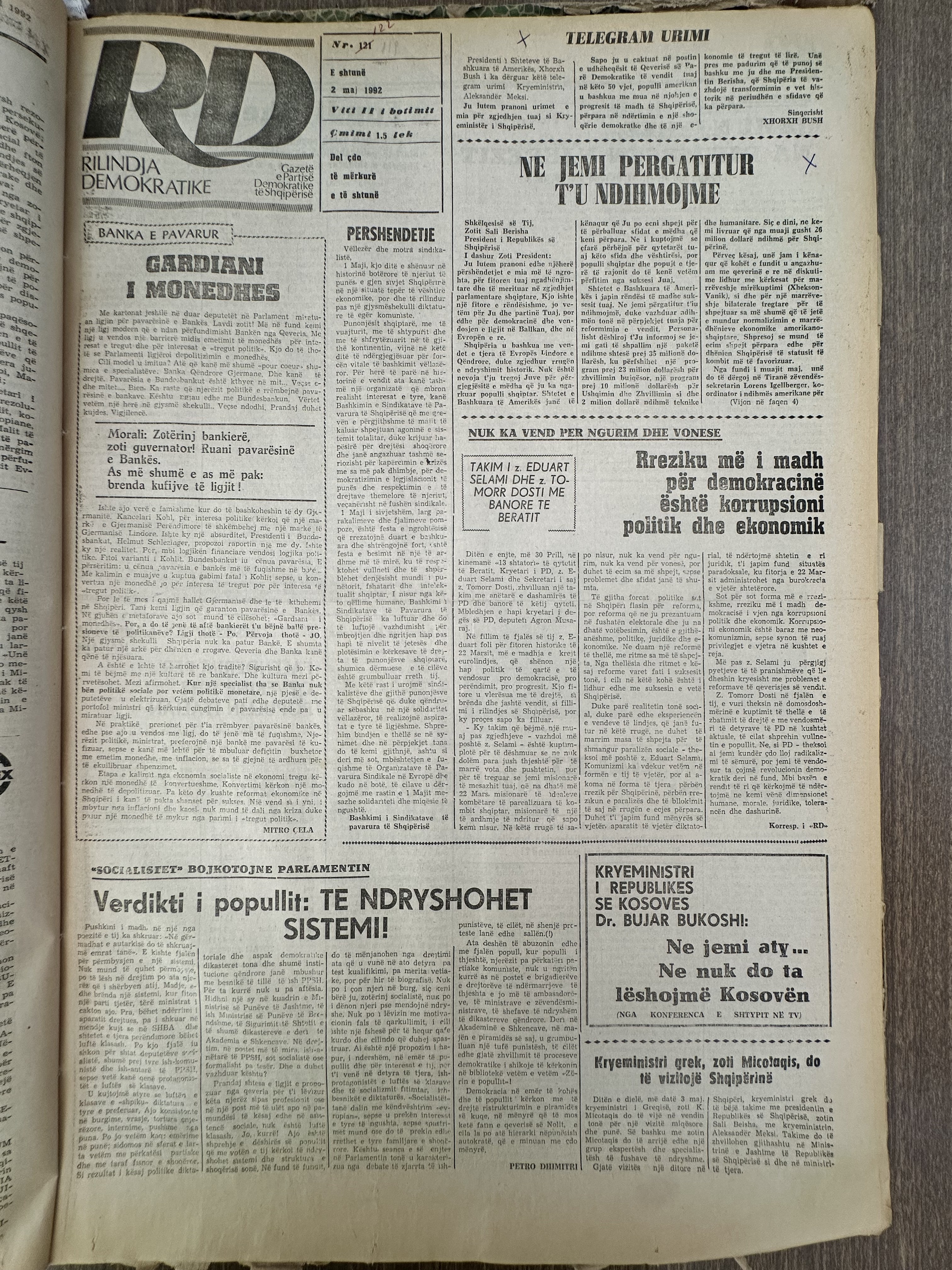 Rilindja Demokratike 1992-05-22