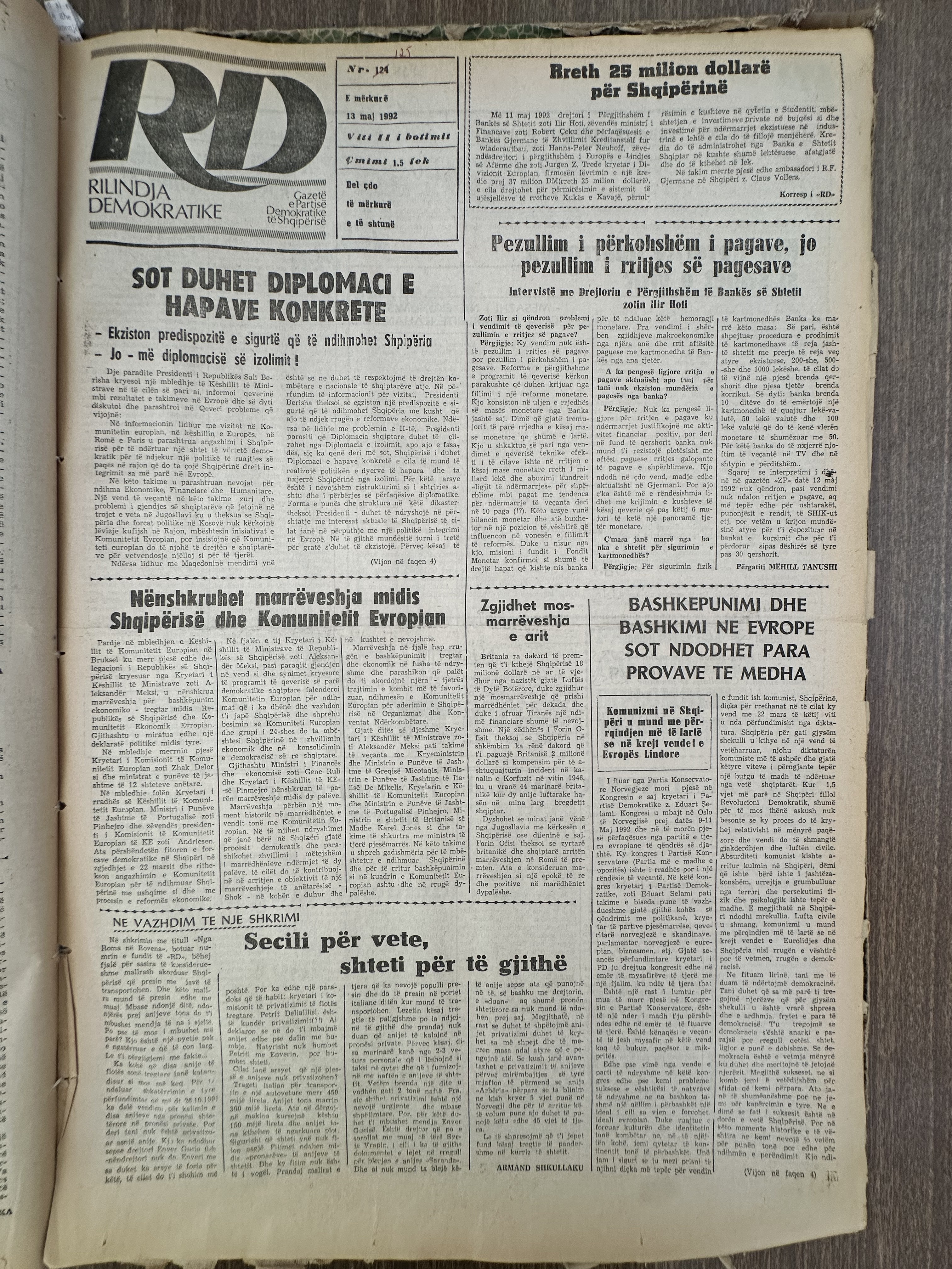 Rilindja Demokratike 1992-05-13