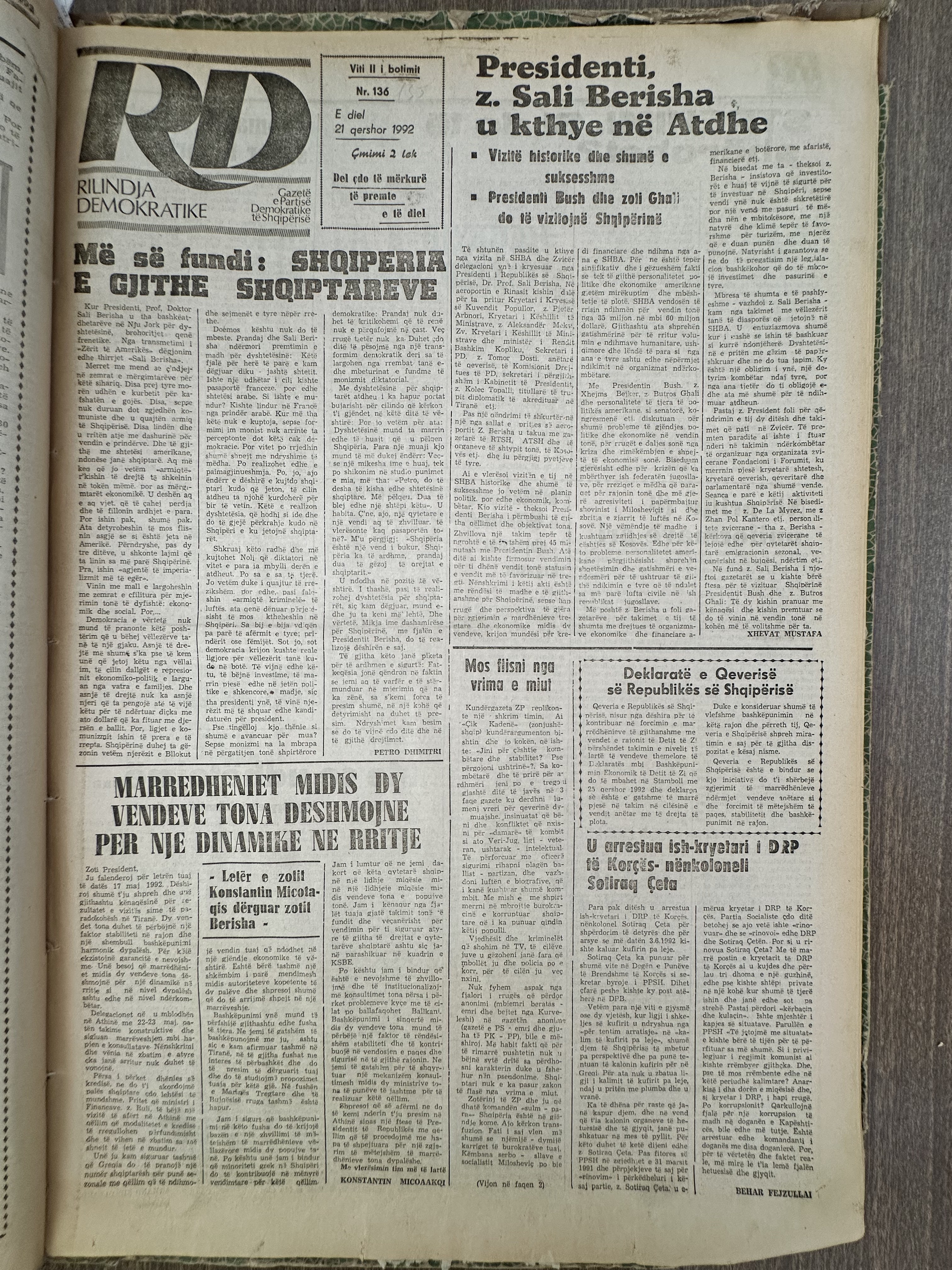 Rilindja Demokratike 1992-06-21