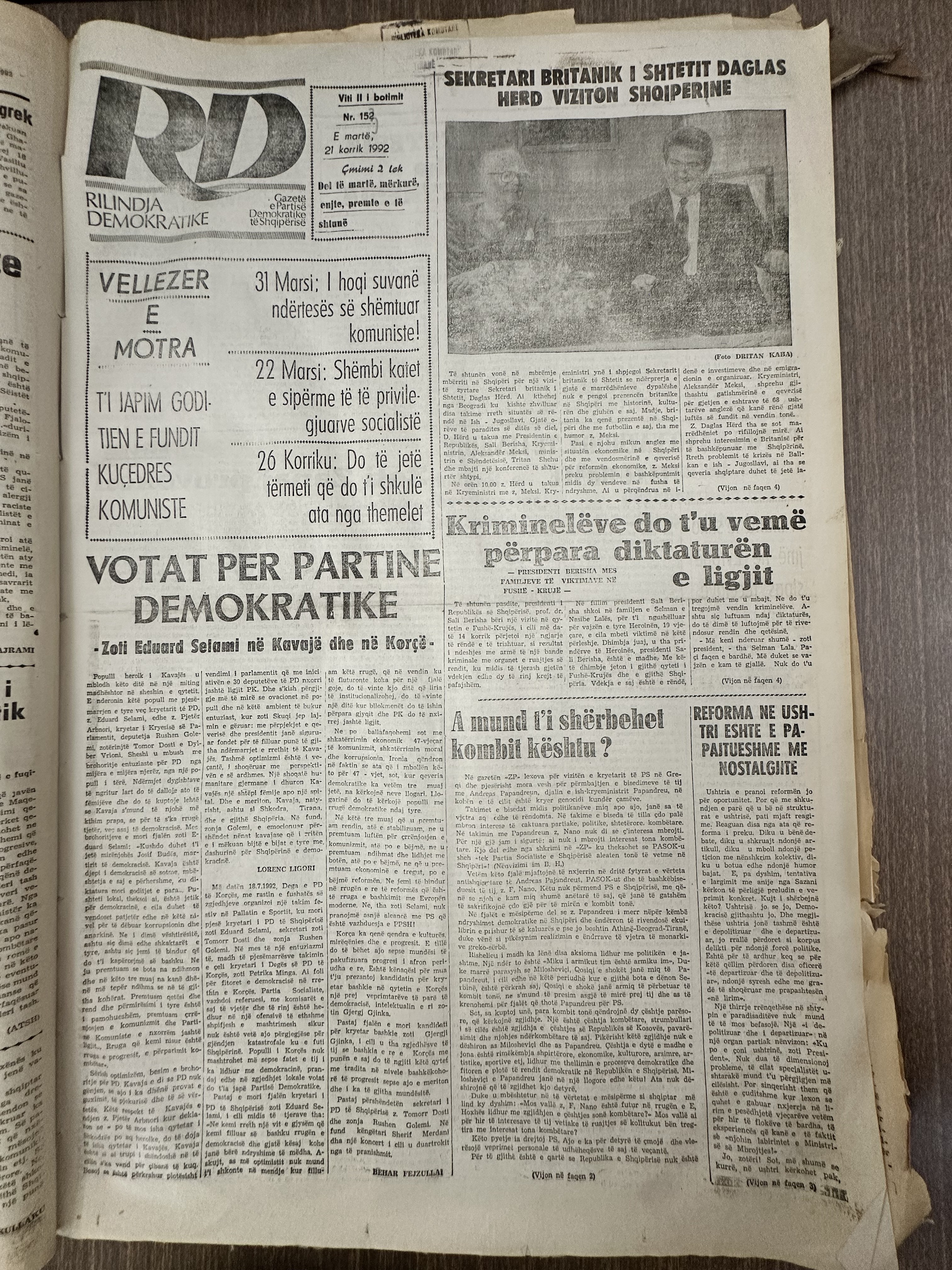 Rilindja Demokratike 1992-07-21