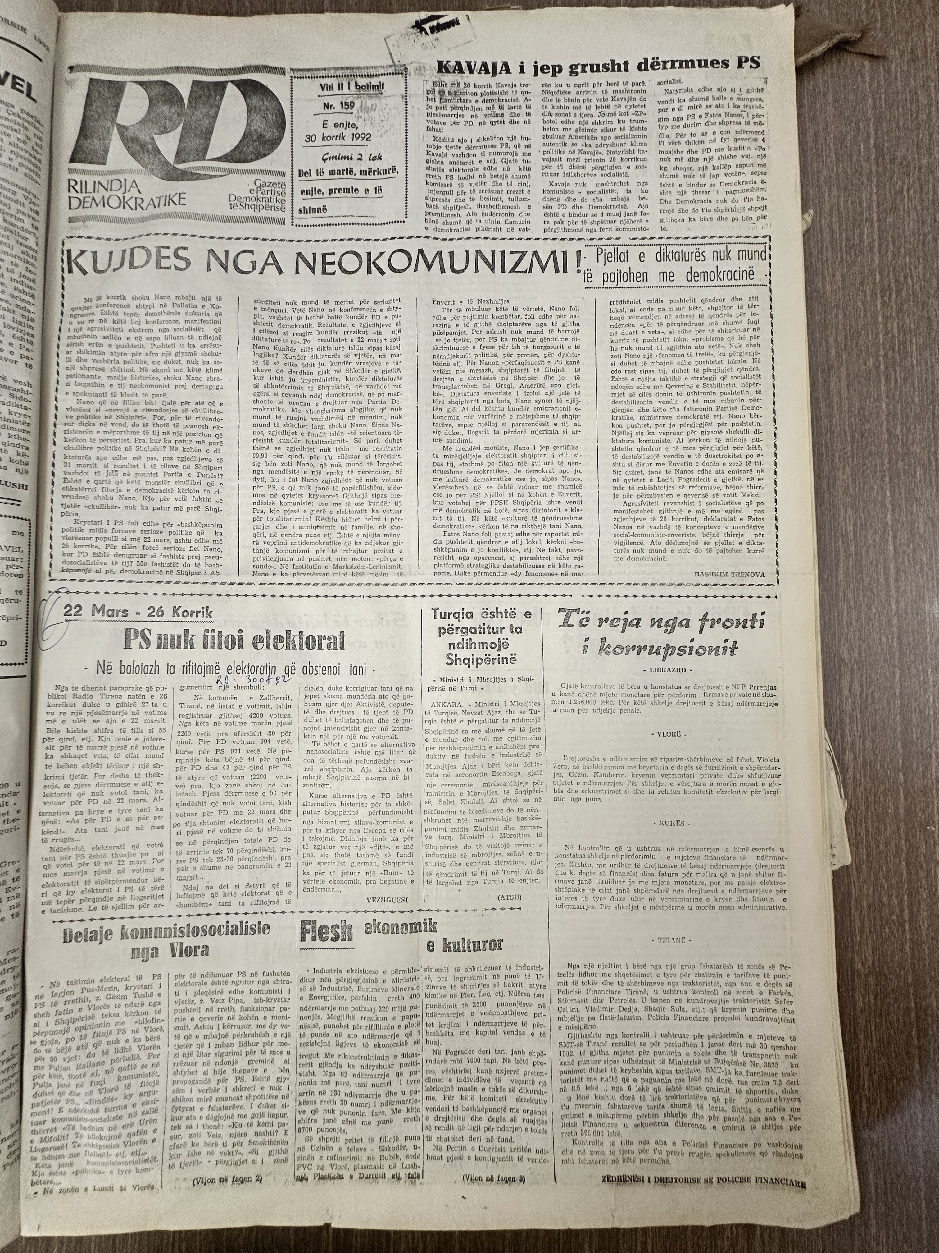 Rilindja Demokratike 1992-07-30