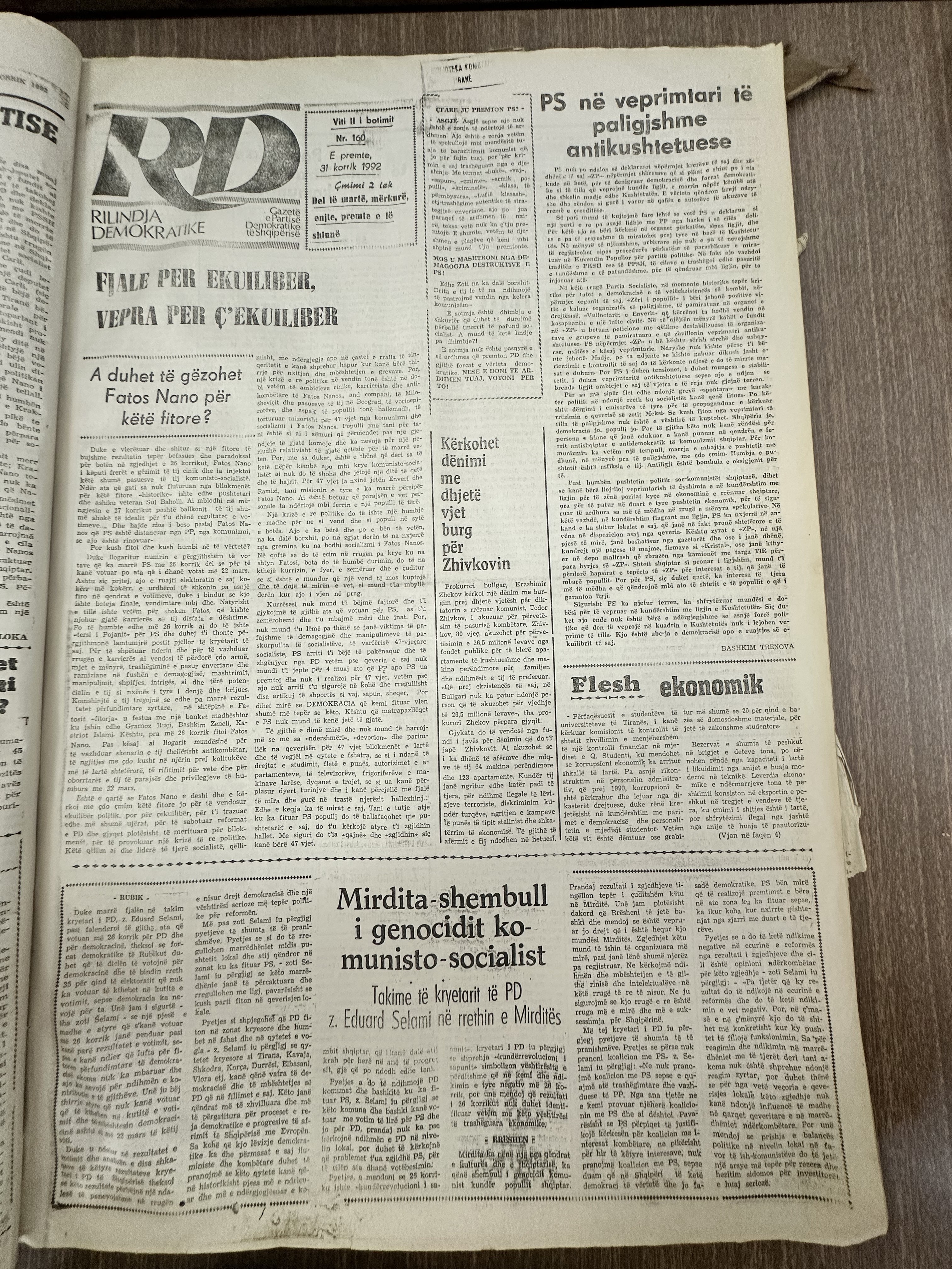 Rilindja Demokratike 1992-07-31