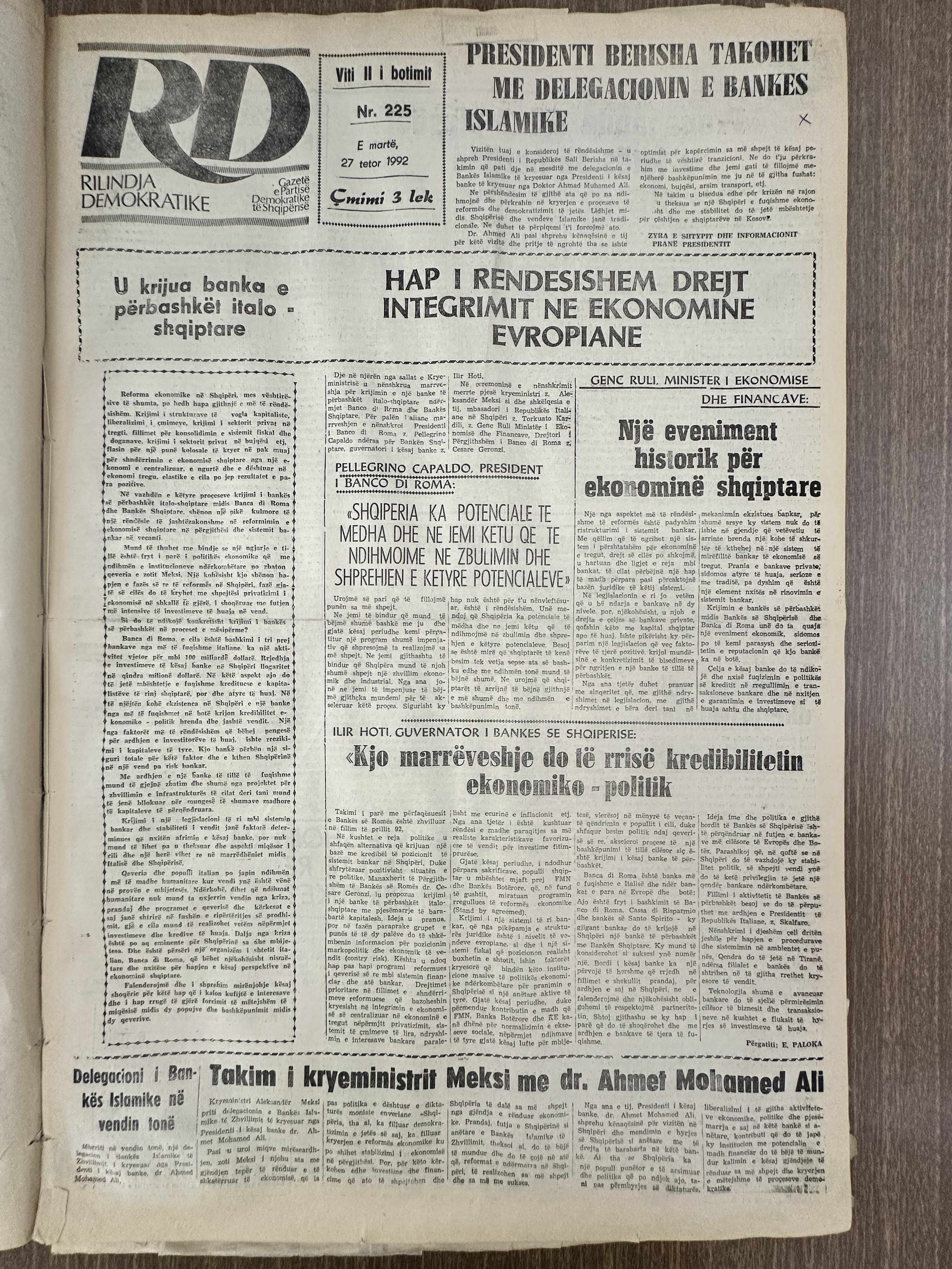 Rilindja Demokratike 1992-10-27