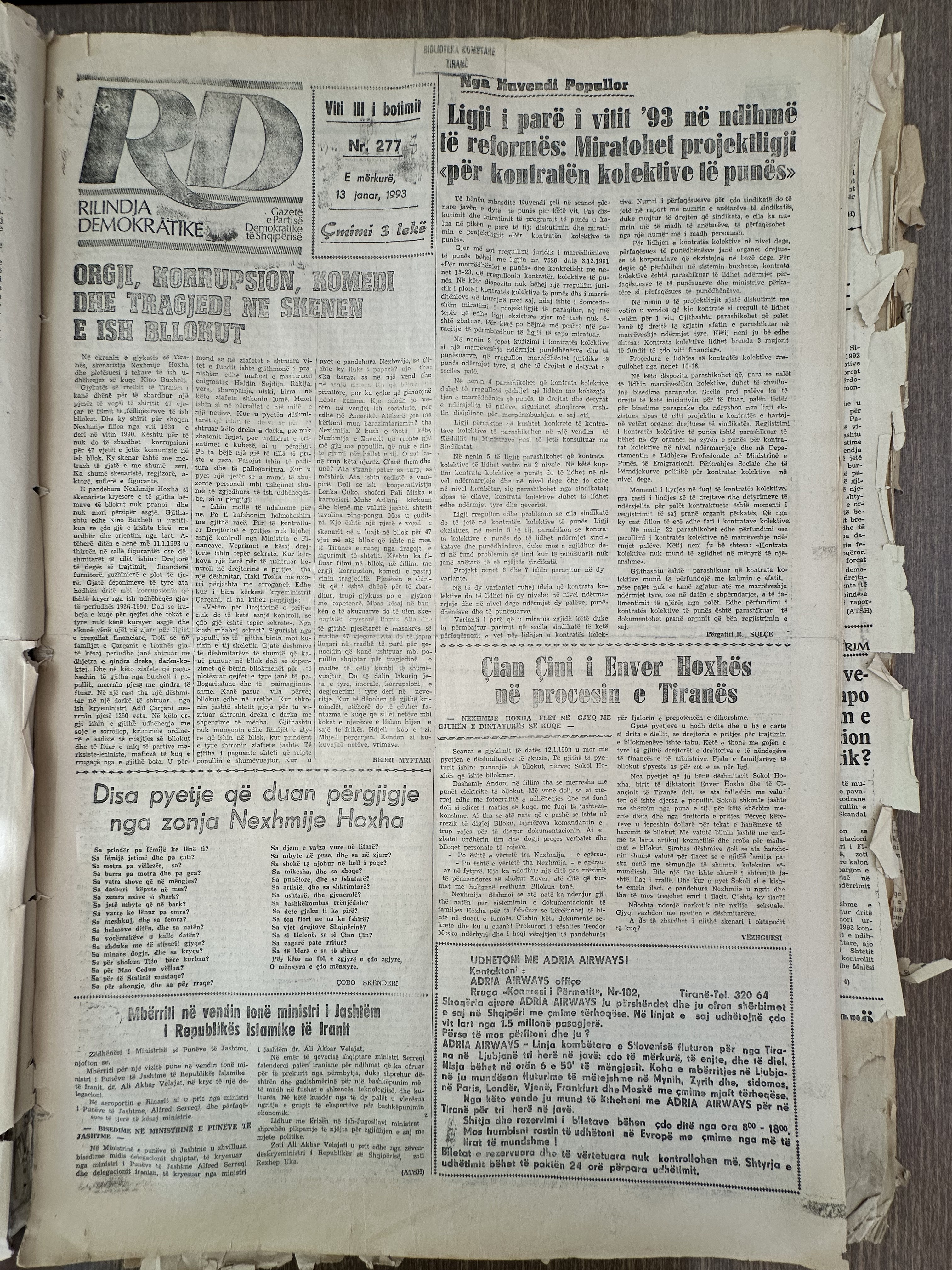 Rilindja Demokratike 1993-01-13