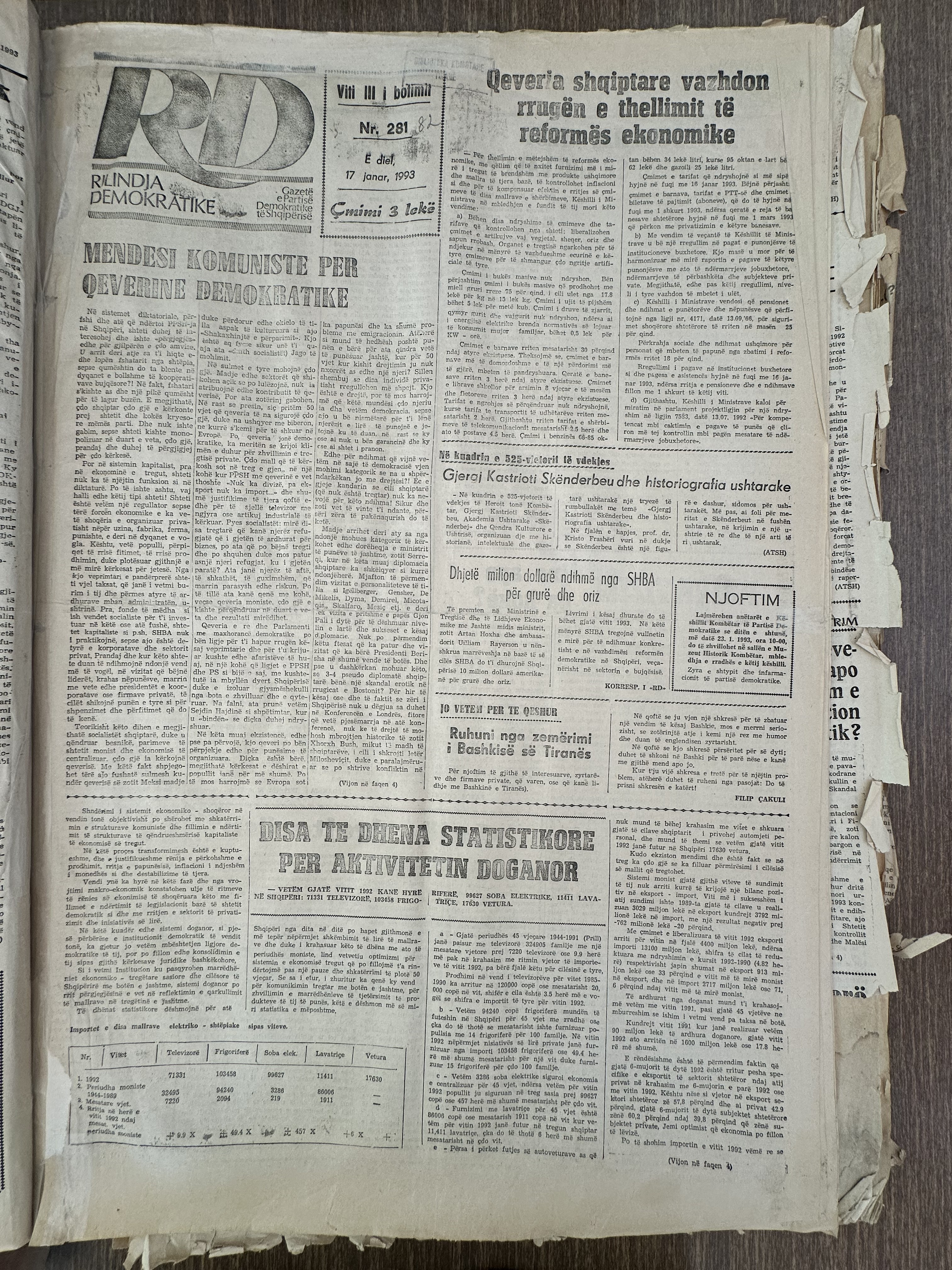 Rilindja Demokratike 1993-01-17