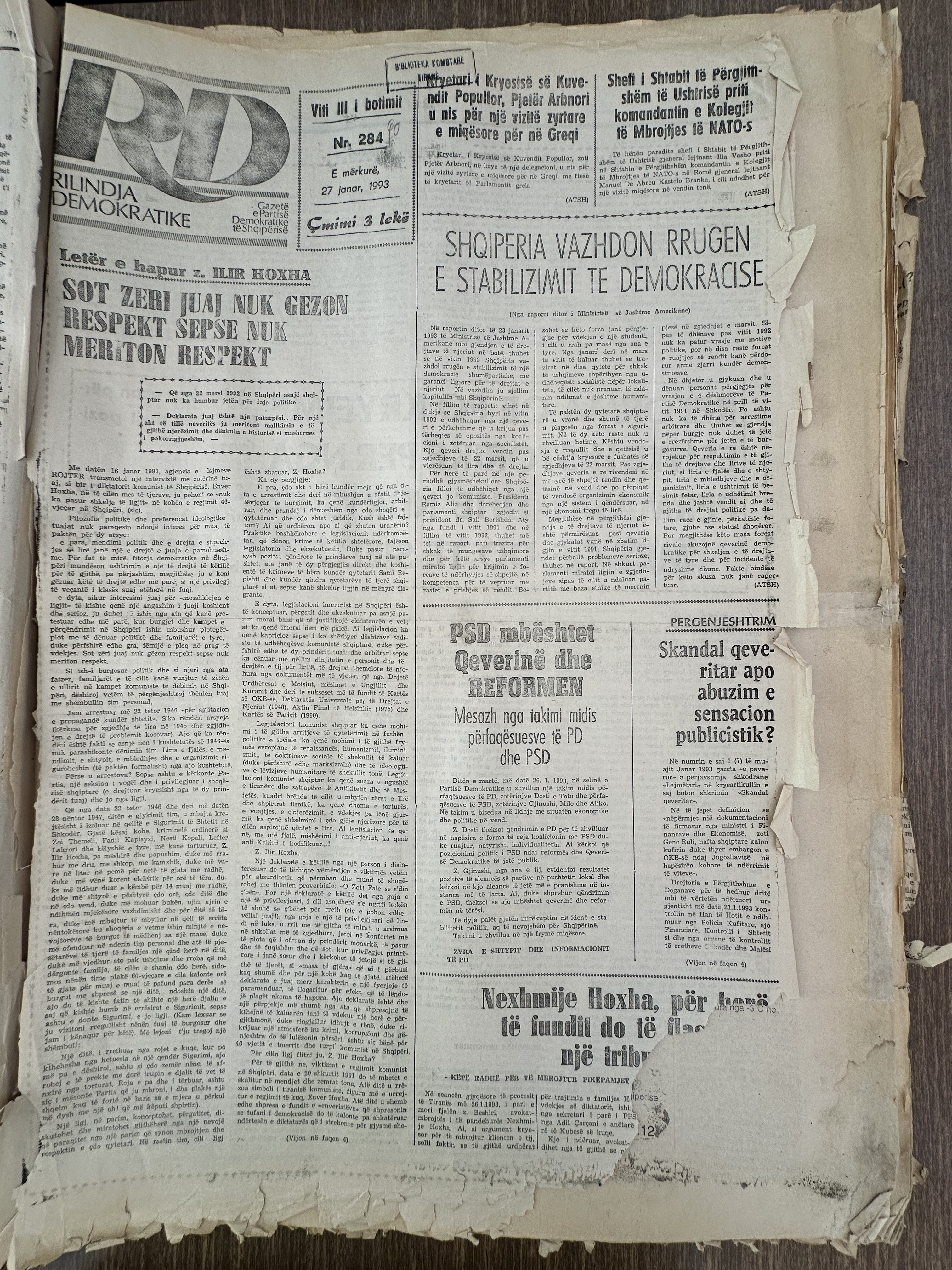 Rilindja Demokratike 1993-04-27