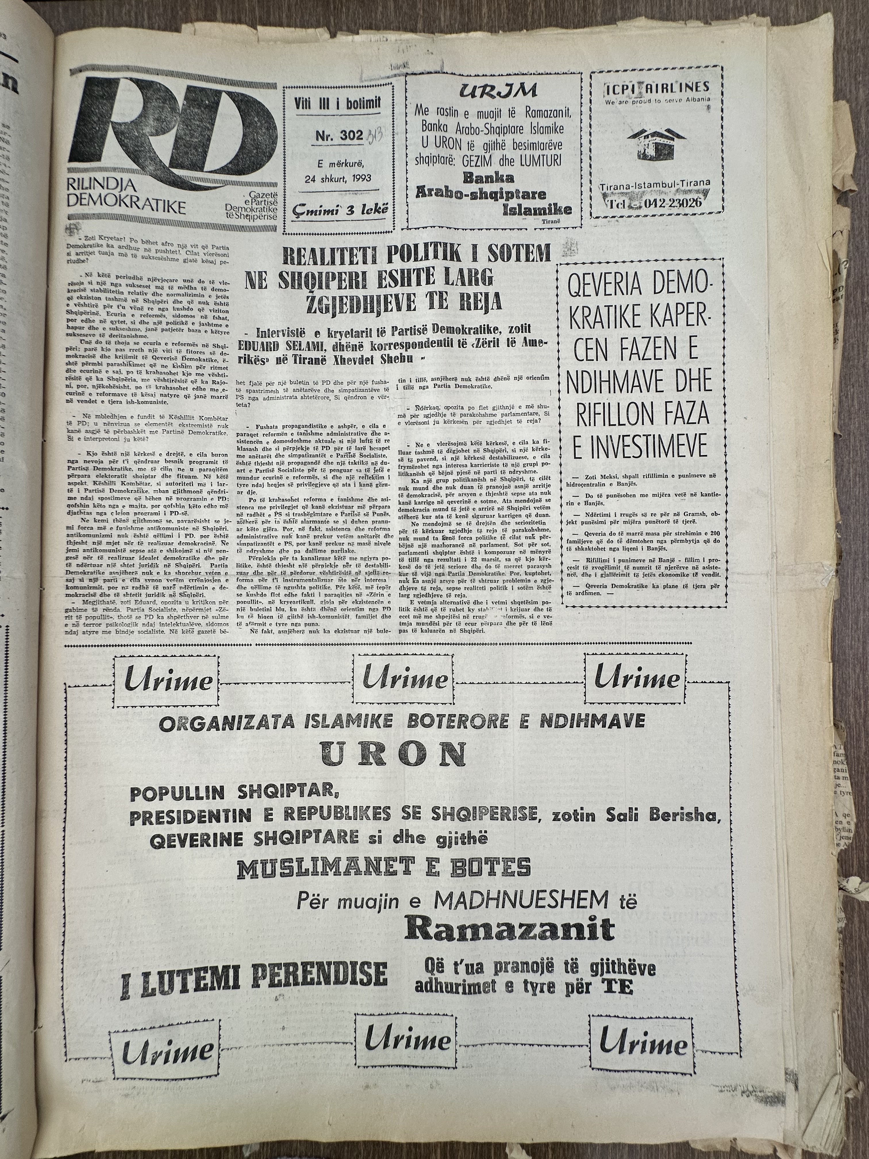 Rilindja Demokratike 1993-02-24