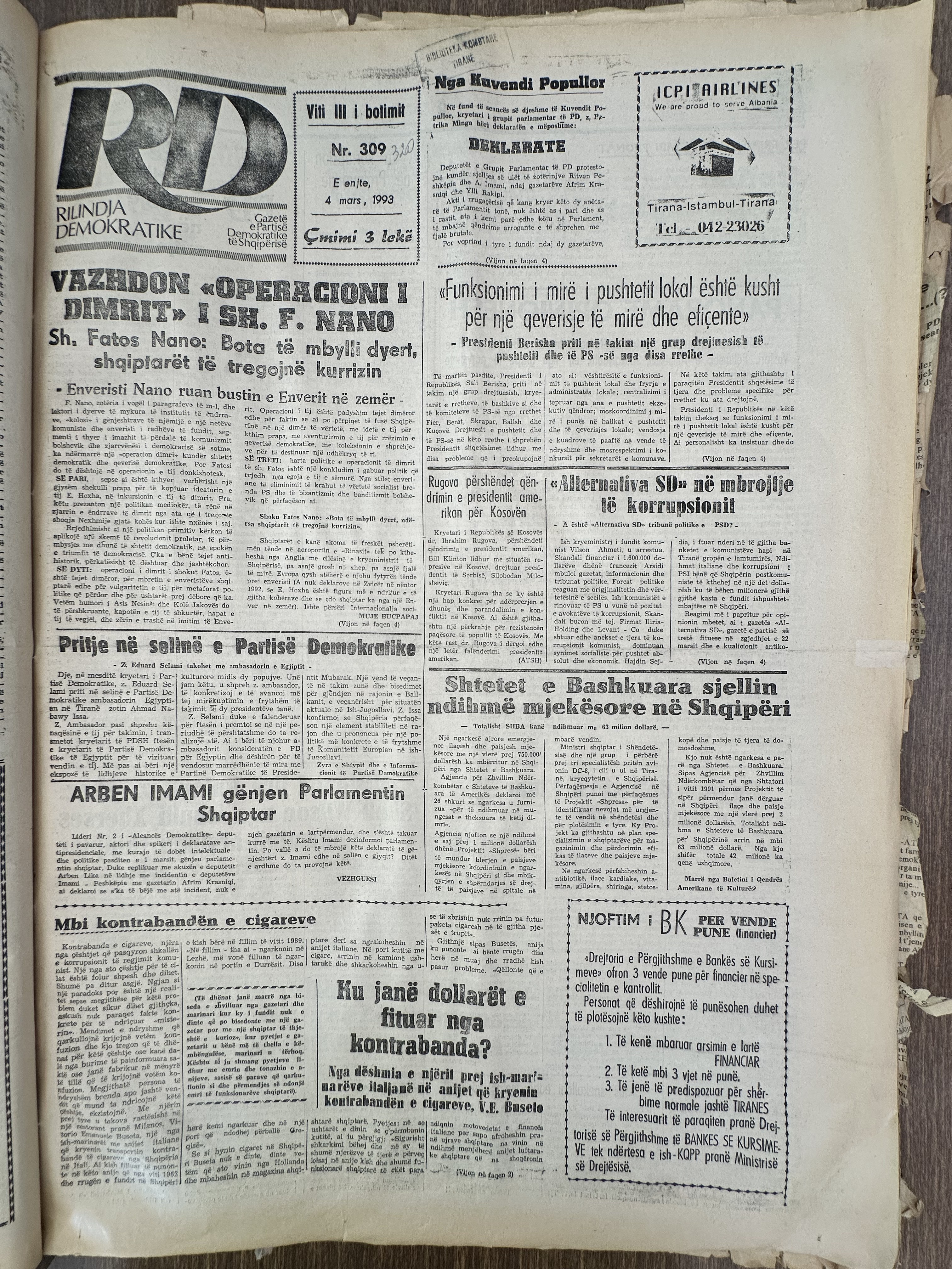 Rilindja Demokratike 1993-03-04