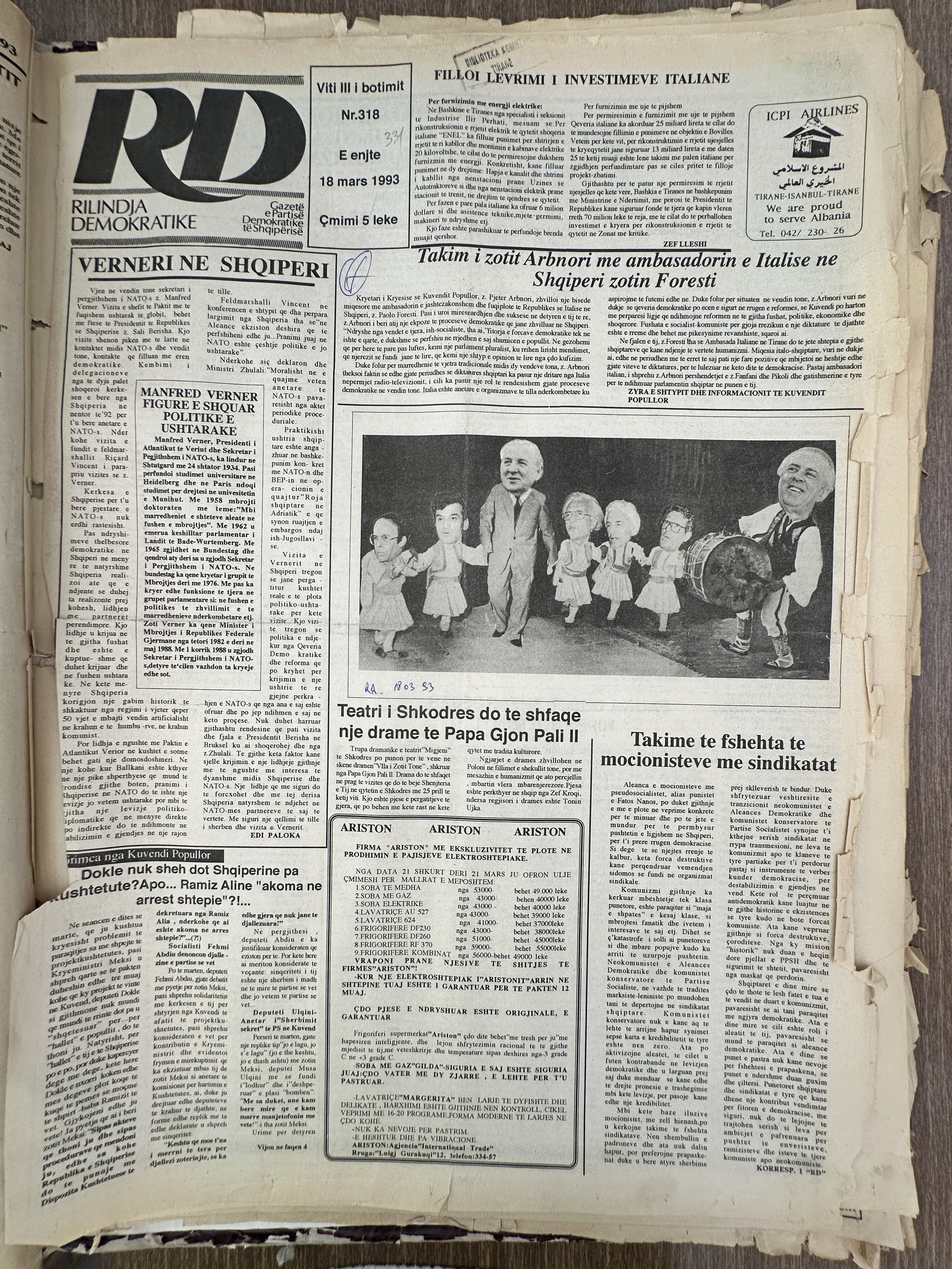 Rilindja Demokratike 1993-03-18
