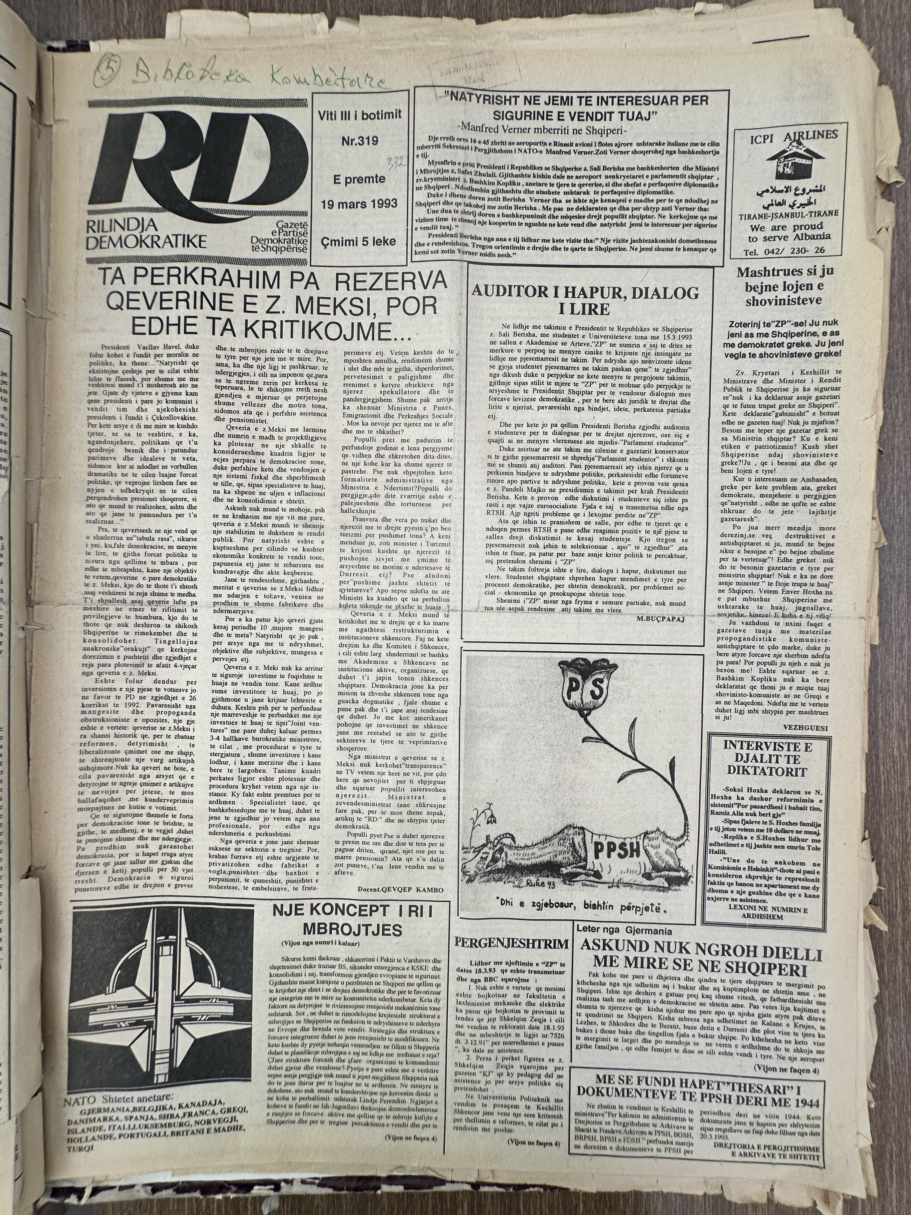 Rilindja Demokratike 1993-03-19