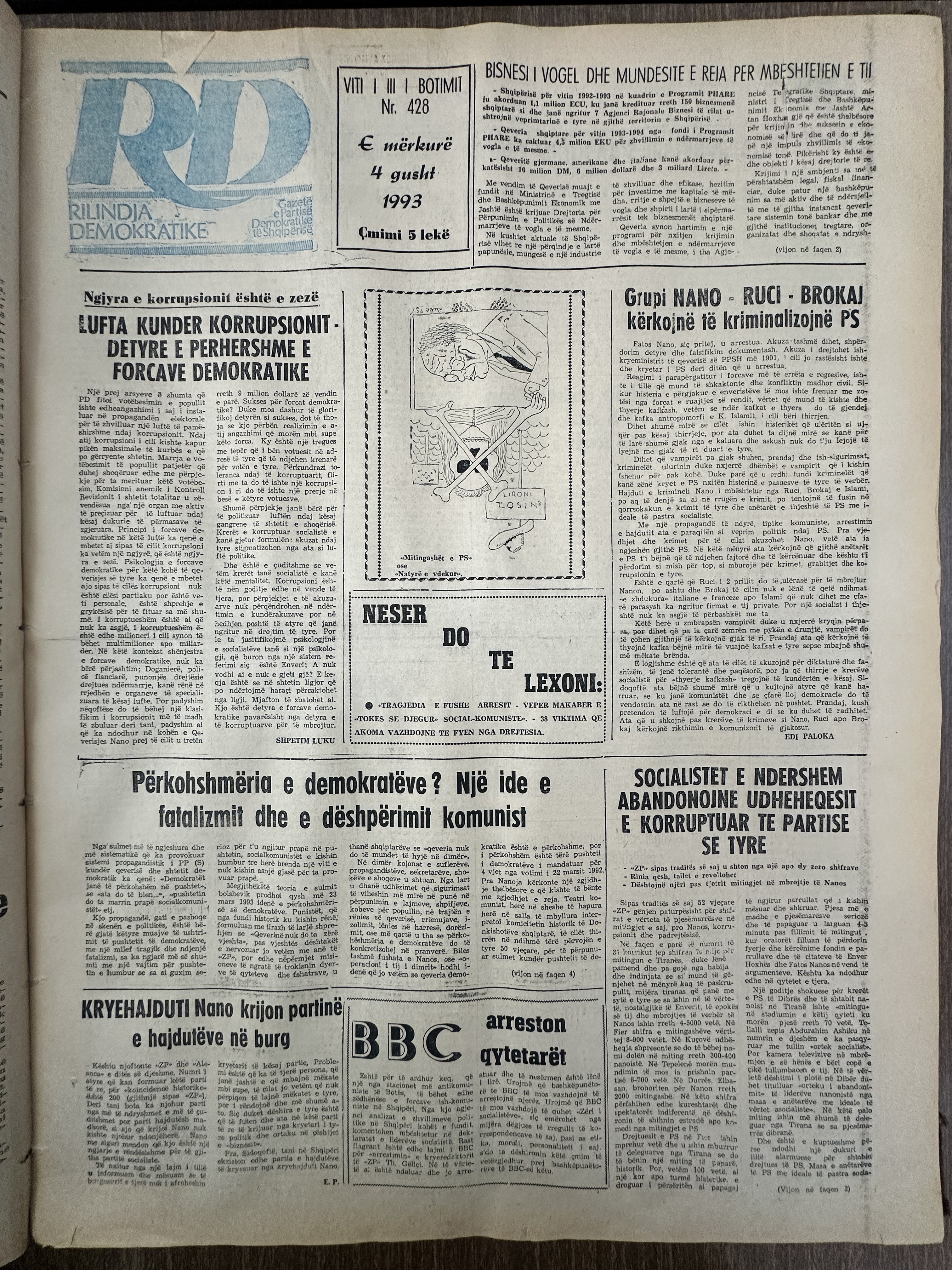 Rilindja Demokratike 1993-08-04