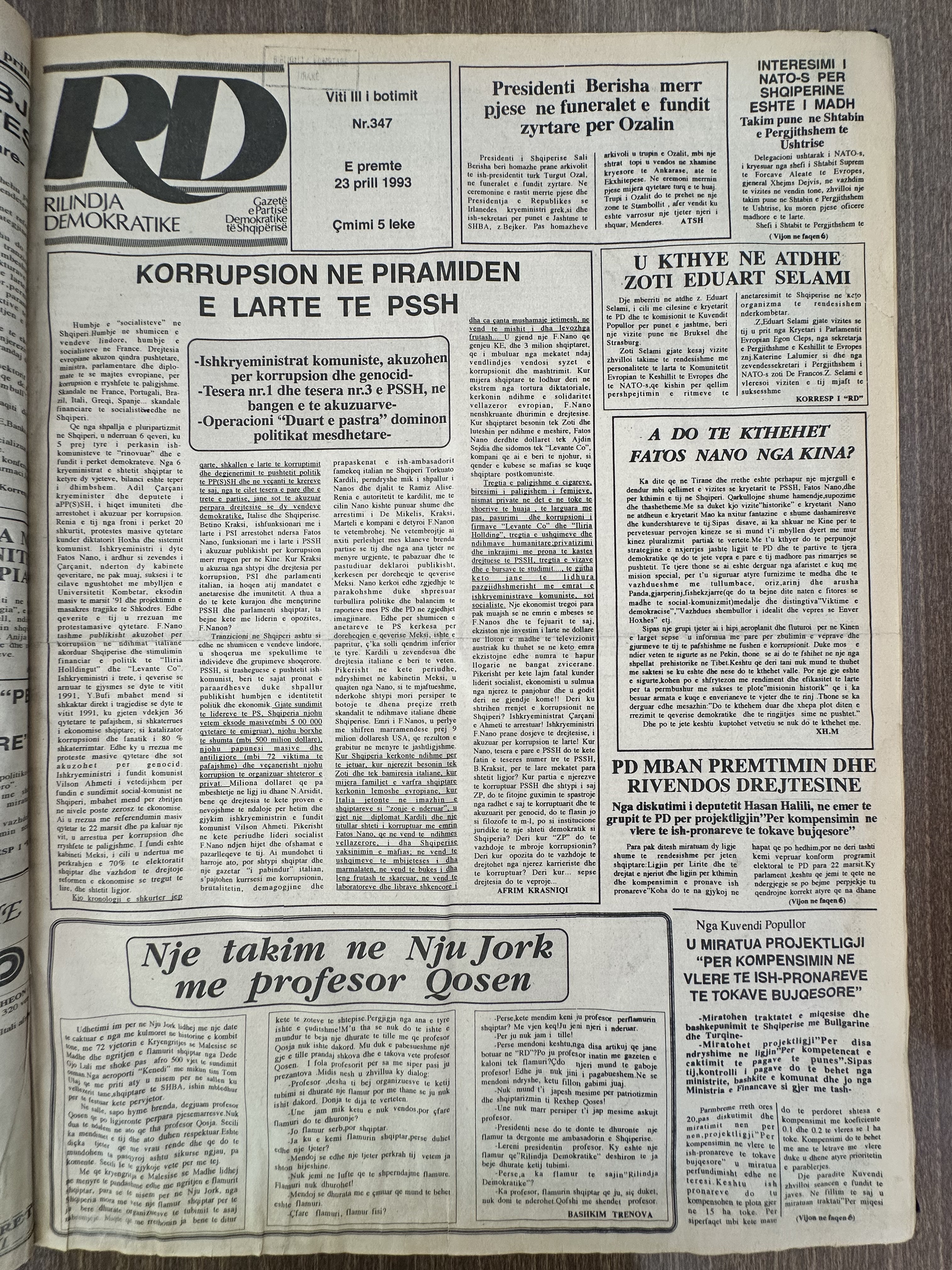 Rilindja Demokratike 1993-04-23
