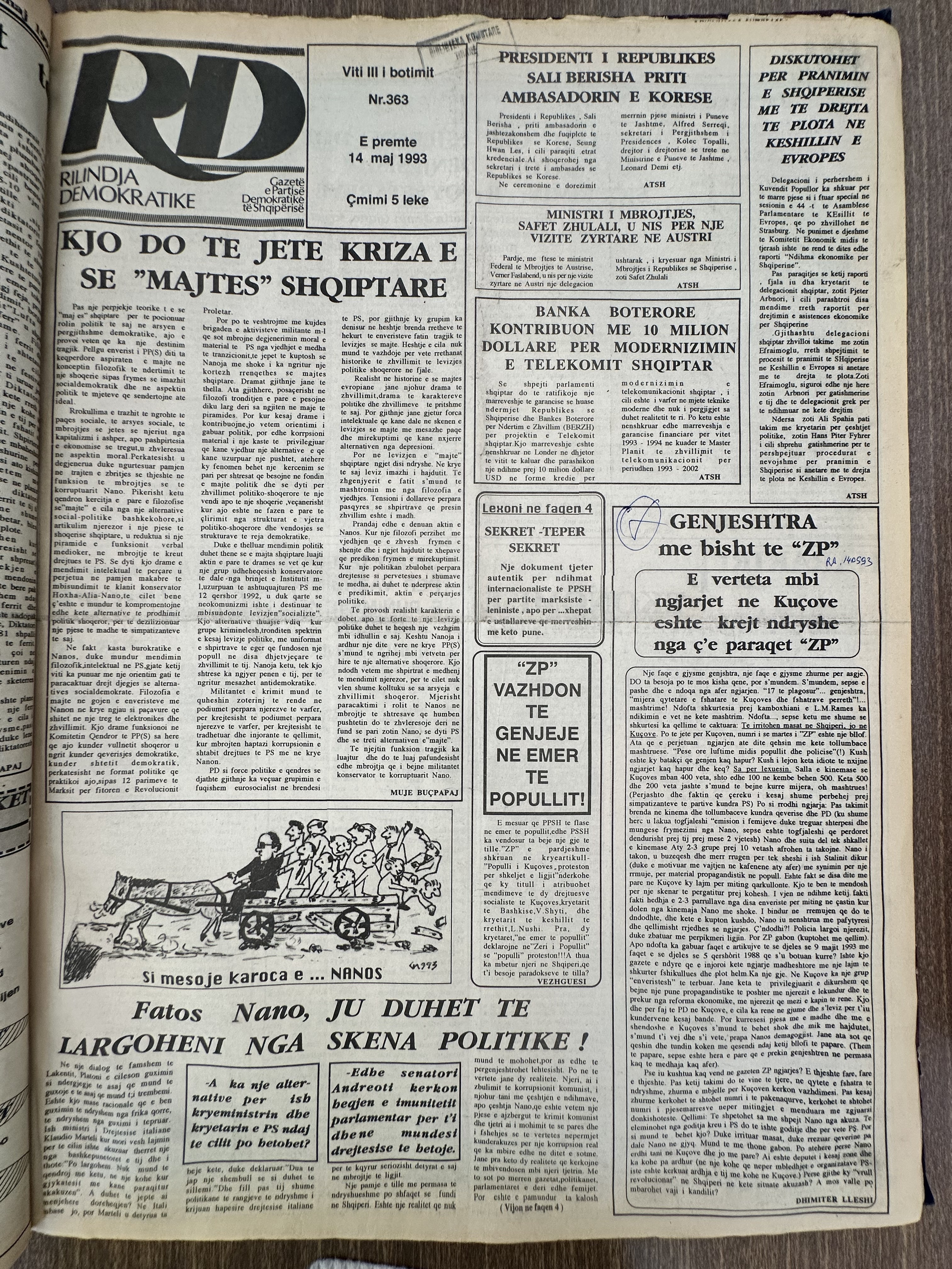 Rilindja Demokratike 1993-05-14