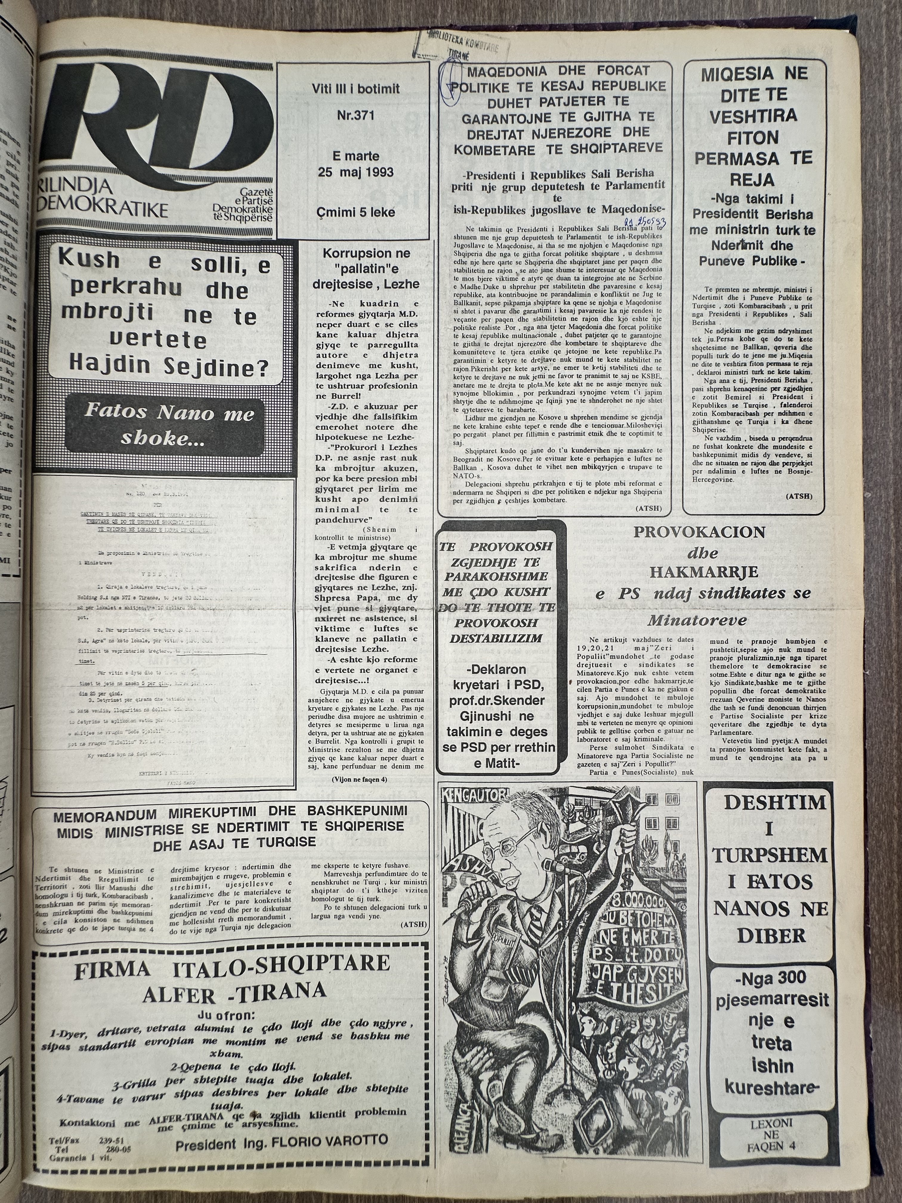 Rilindja Demokratike 1993-05-25