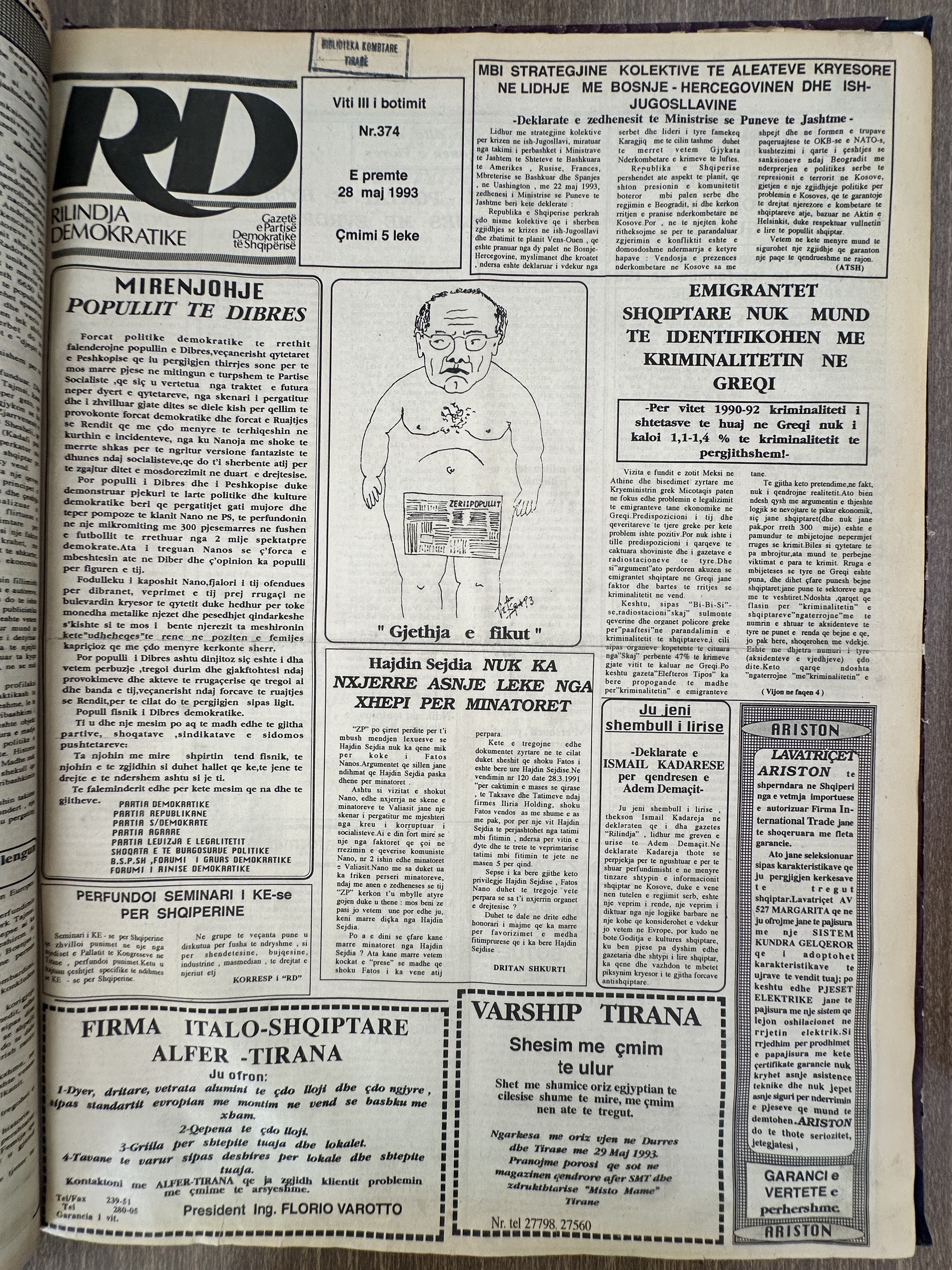 Rilindja Demokratike 1993-05-28