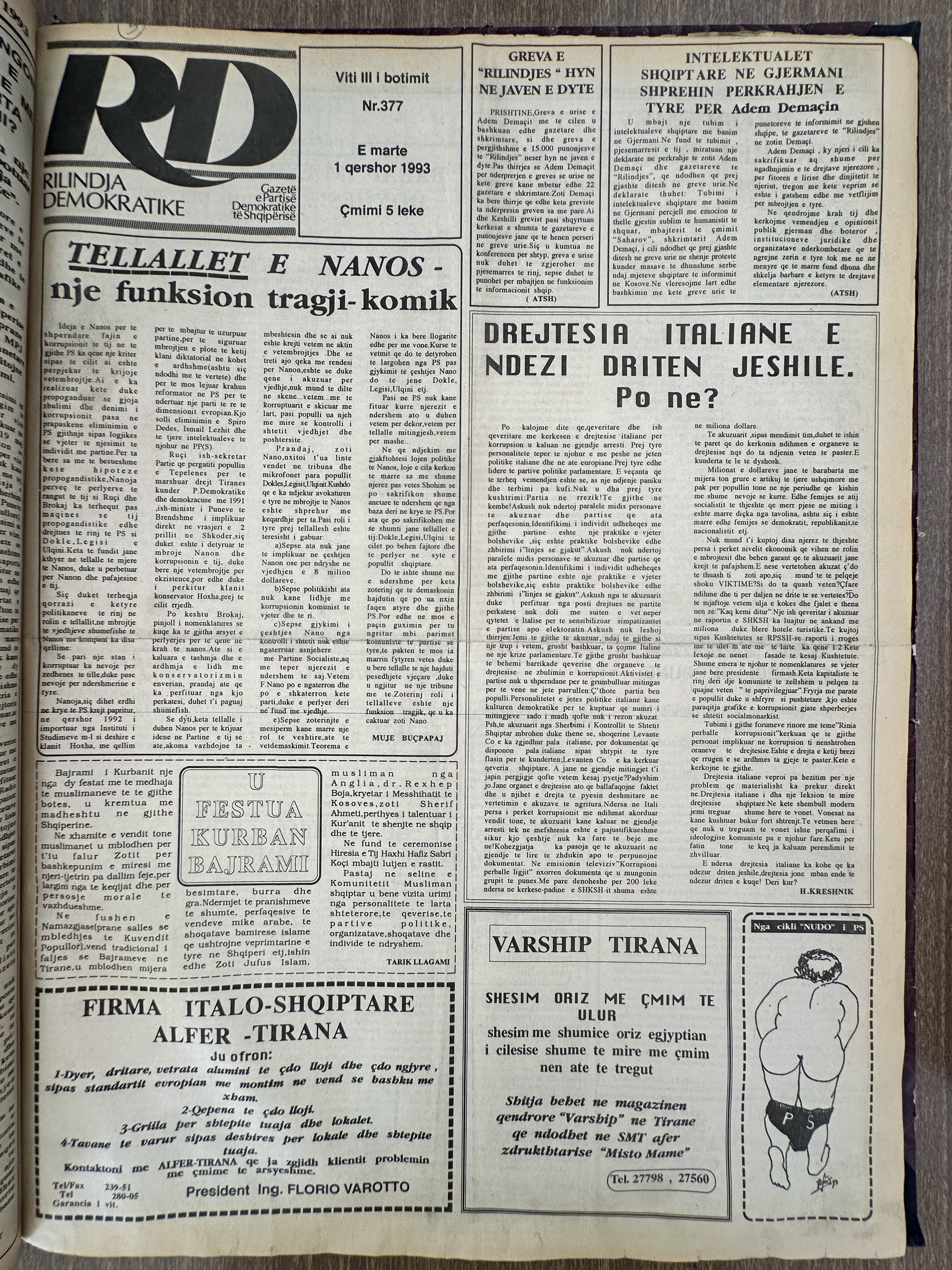 Rilindja Demokratike 1993-06-01