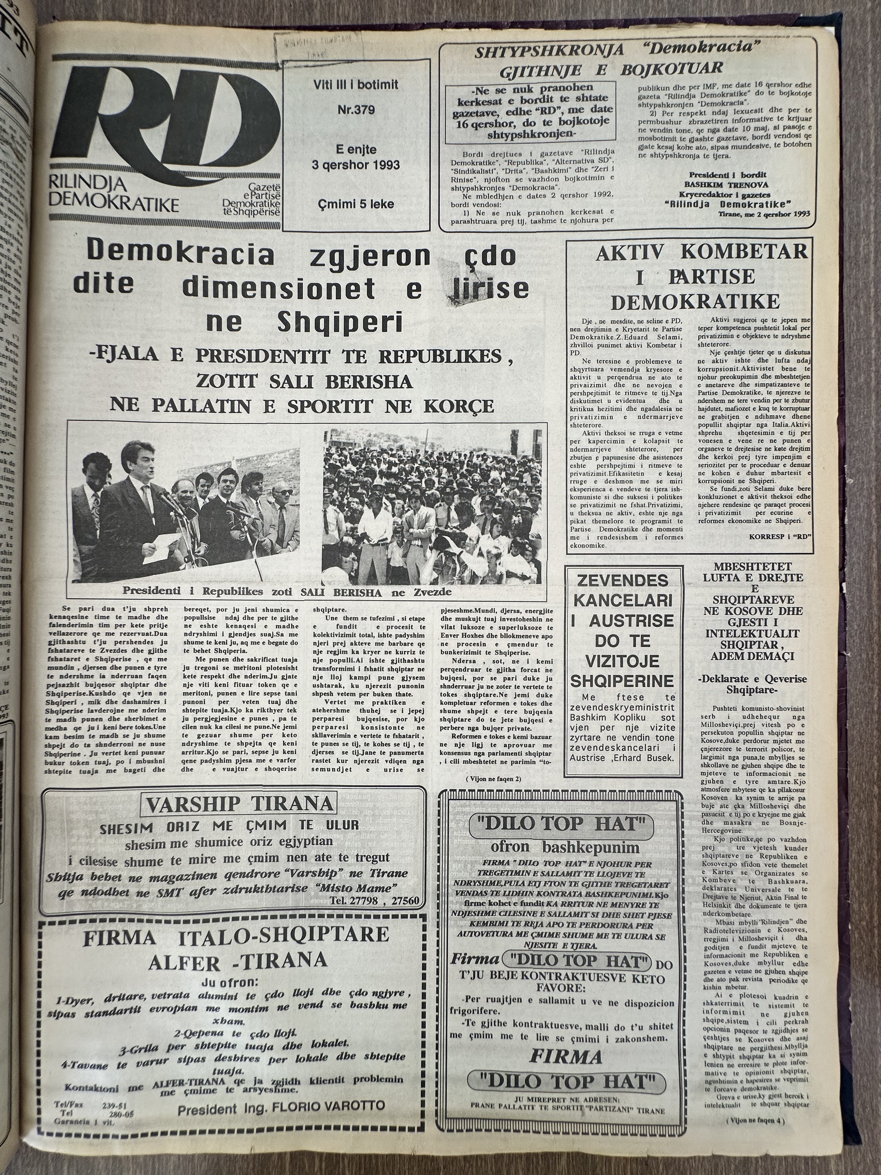 Rilindja Demokratike 1993-06-03