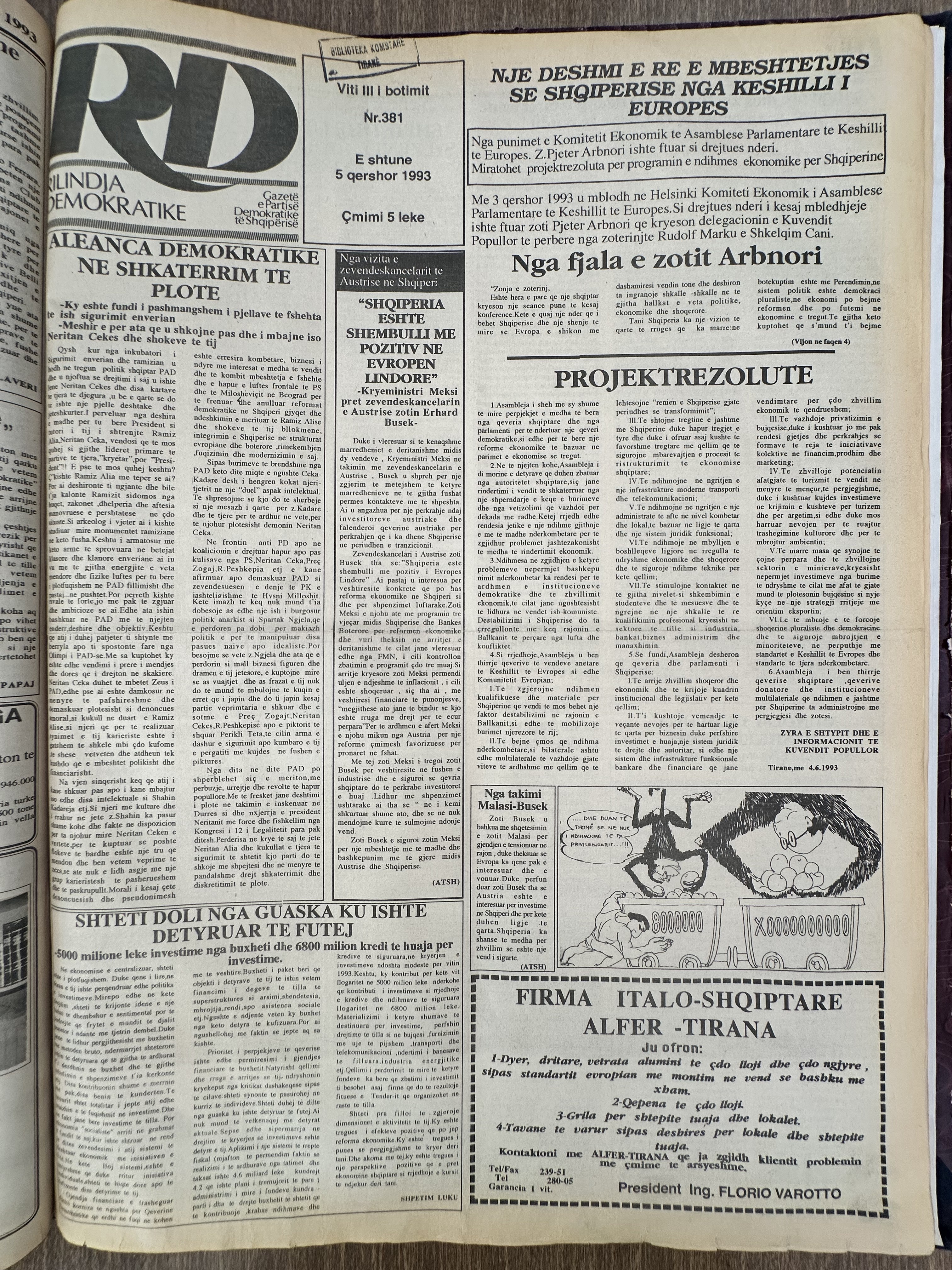 Rilindja Demokratike 1993-06-05