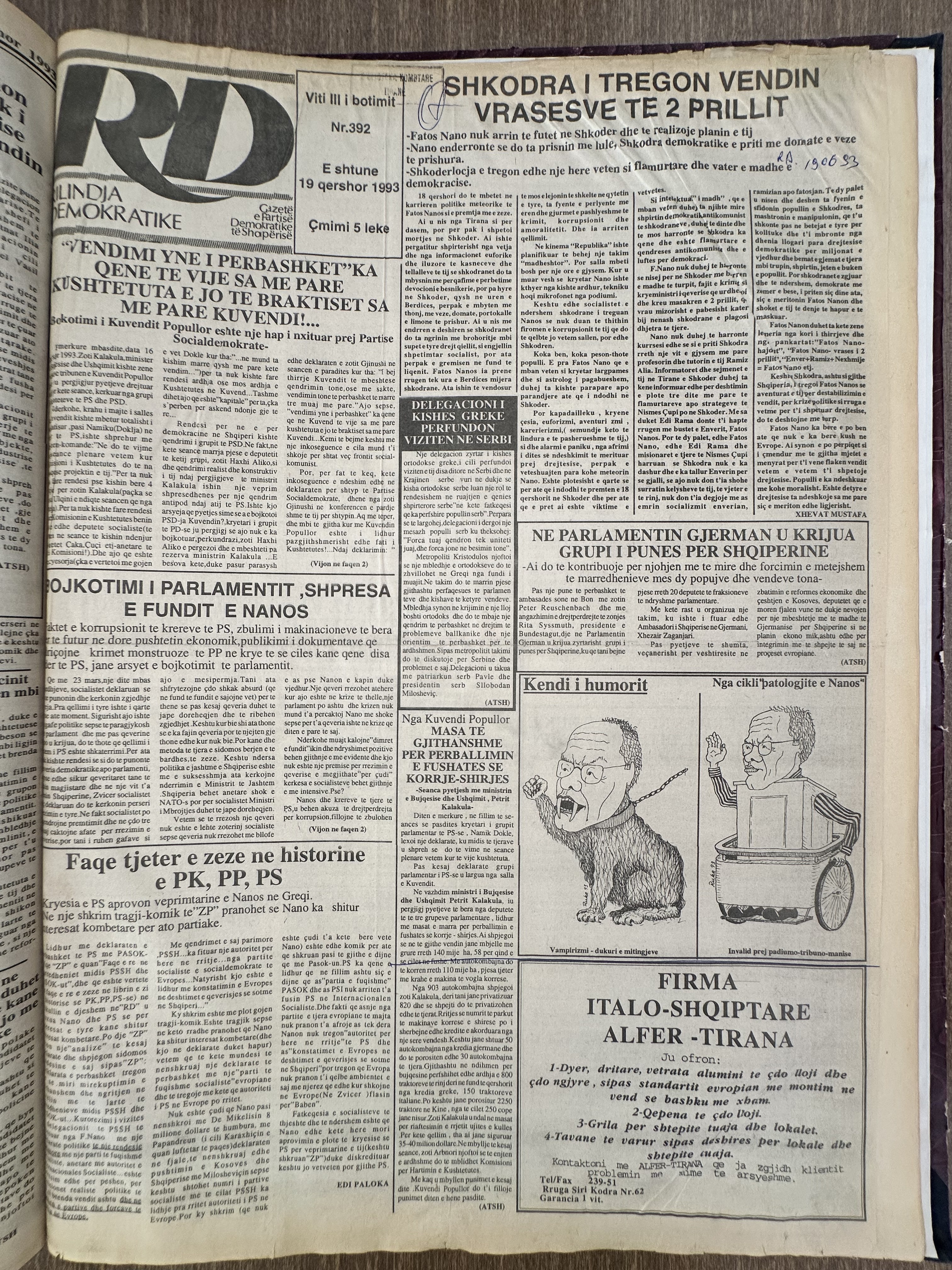 Rilindja Demokratike 1993-06-19