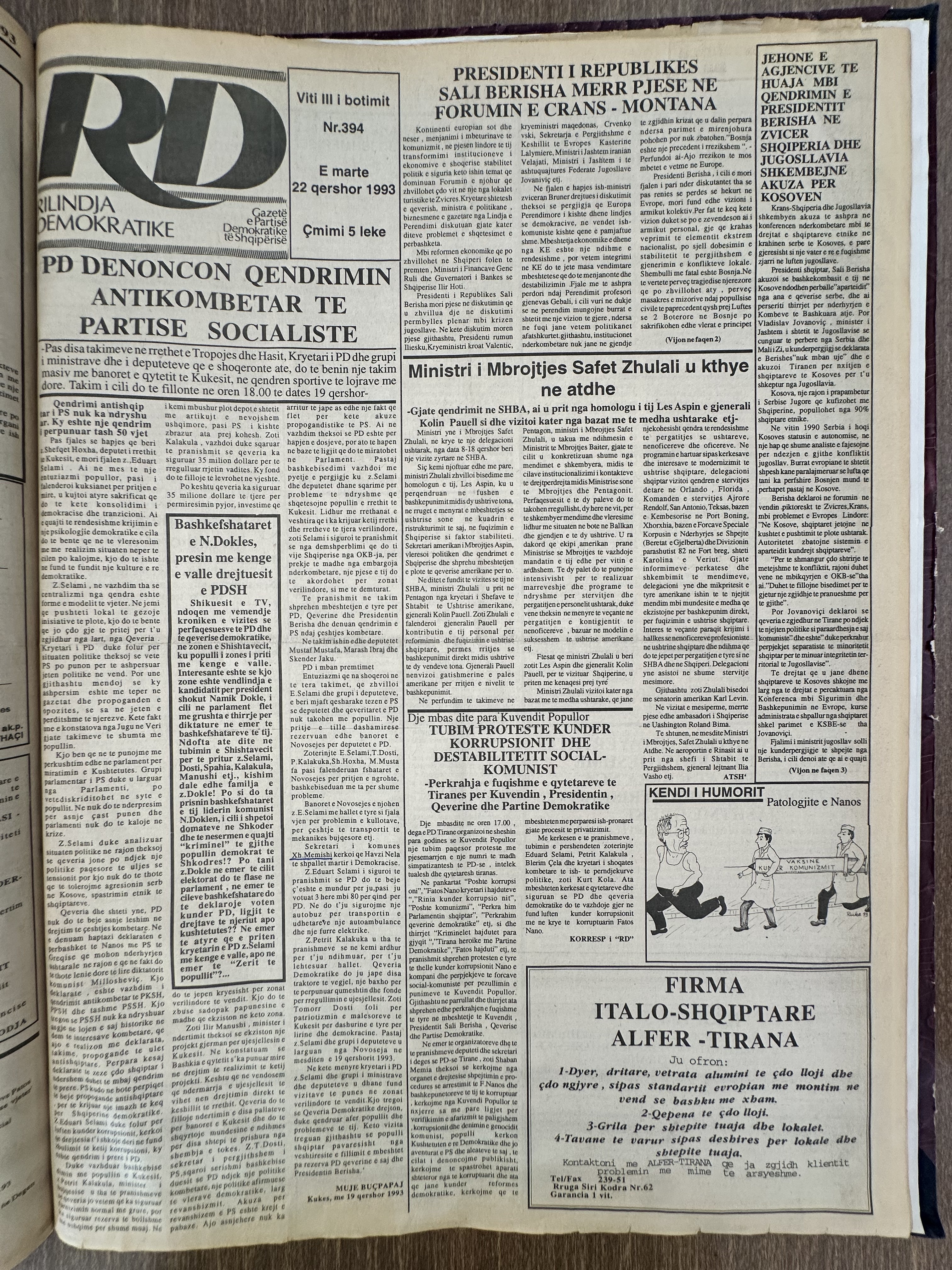 Rilindja Demokratike 1993-06-22