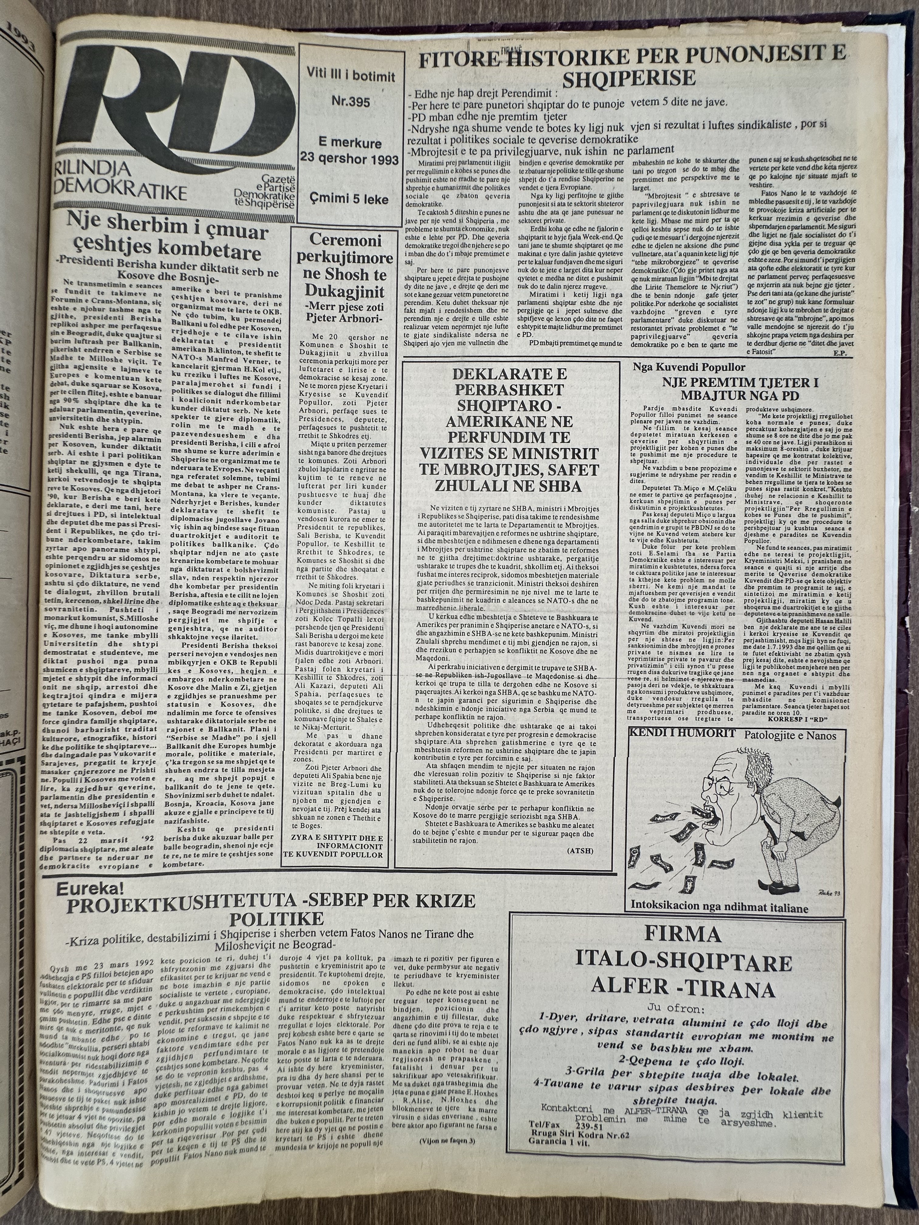 Rilindja Demokratike 1993-06-23
