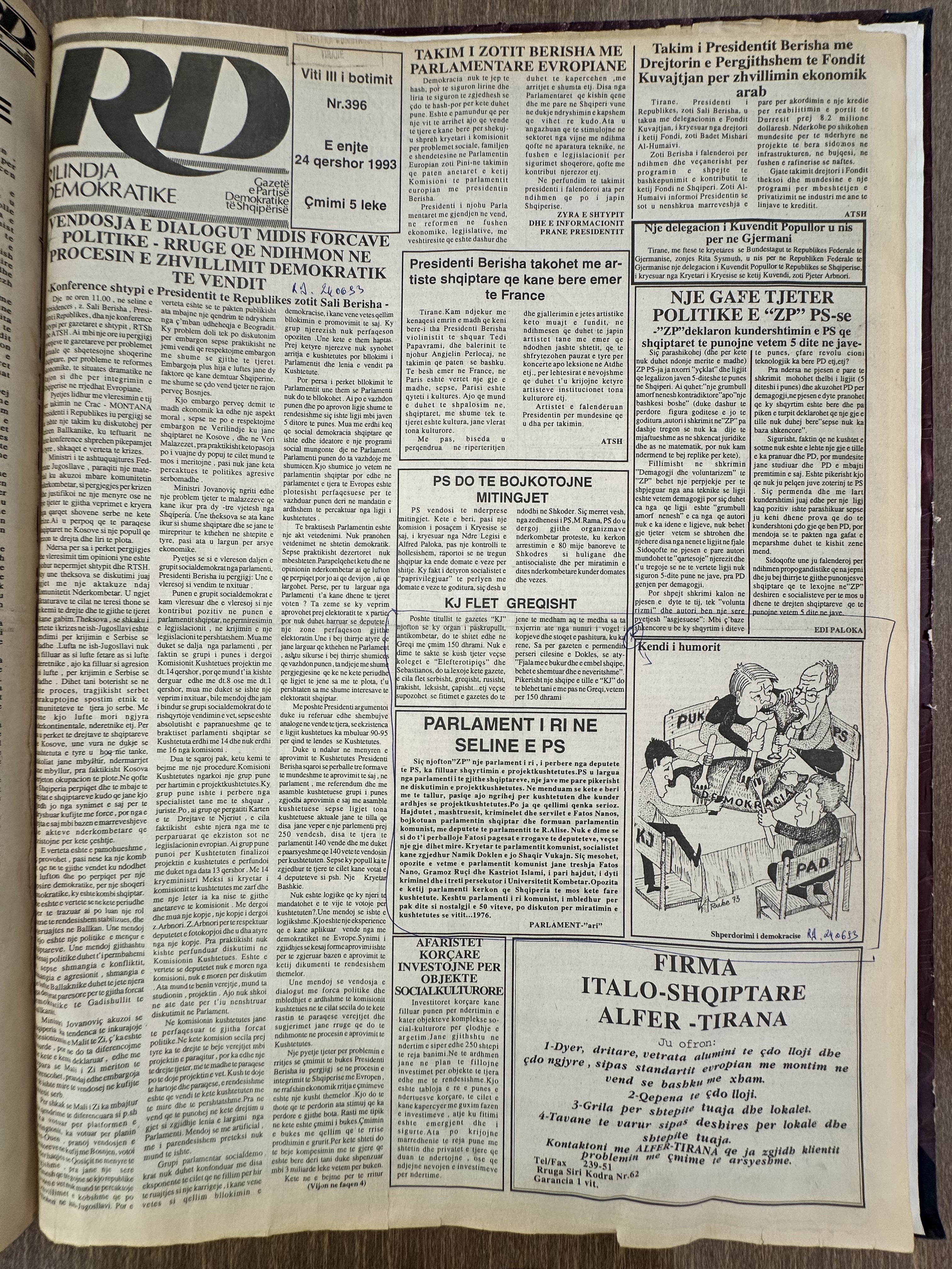 Rilindja Demokratike 1993-06-24