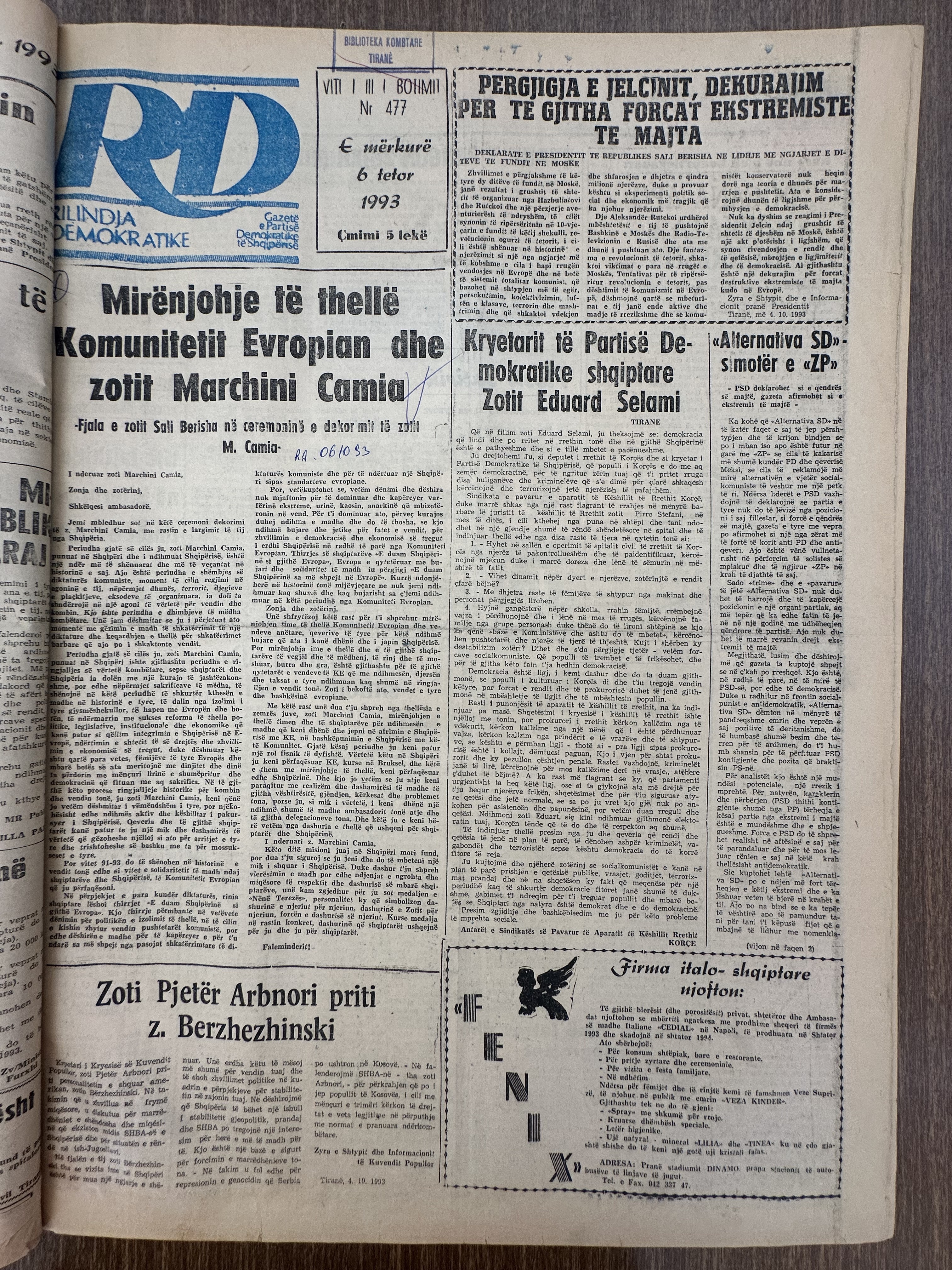 Rilindja Demokratike 1993-10-06