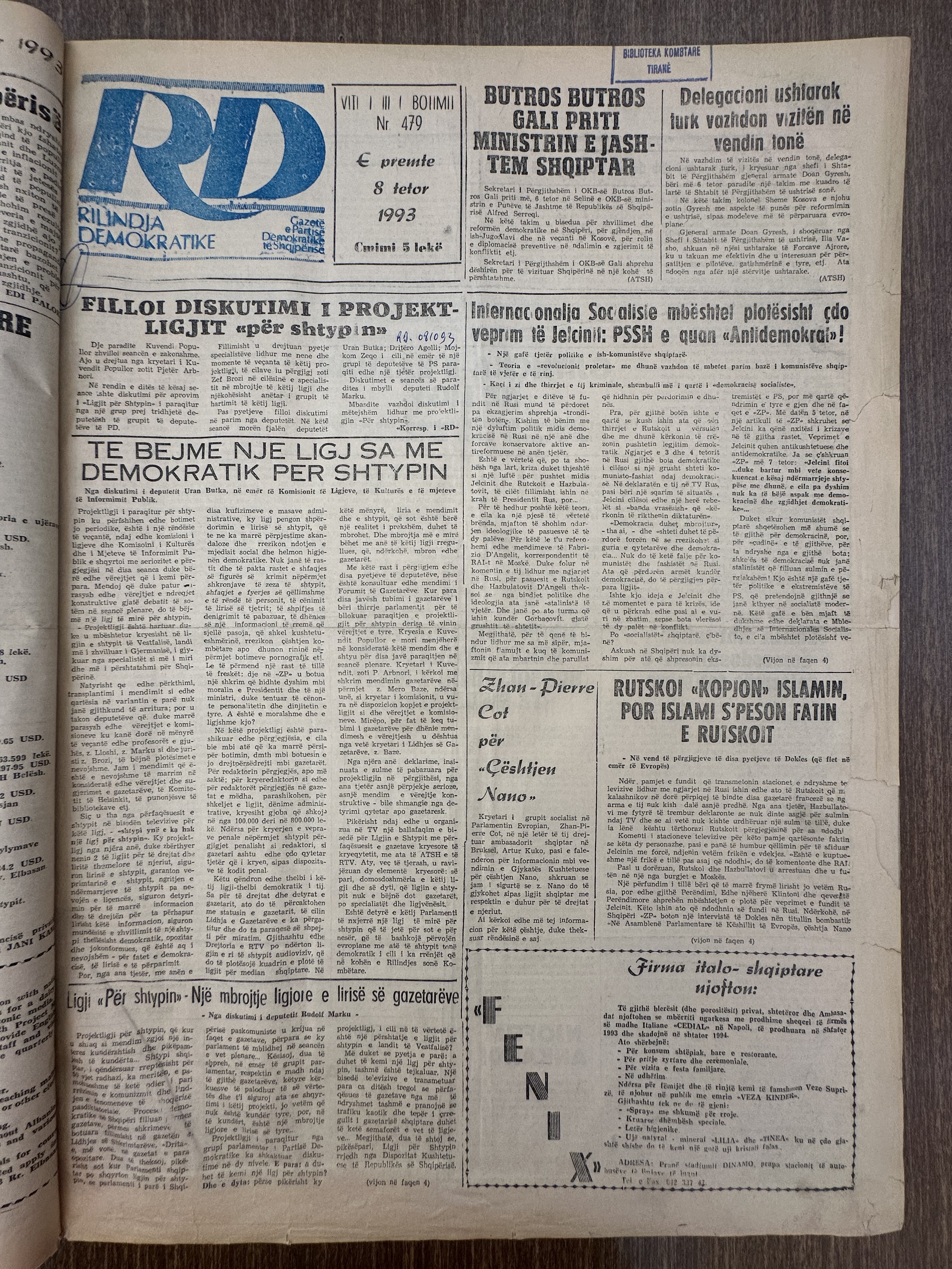 Rilindja Demokratike 1993-10-08