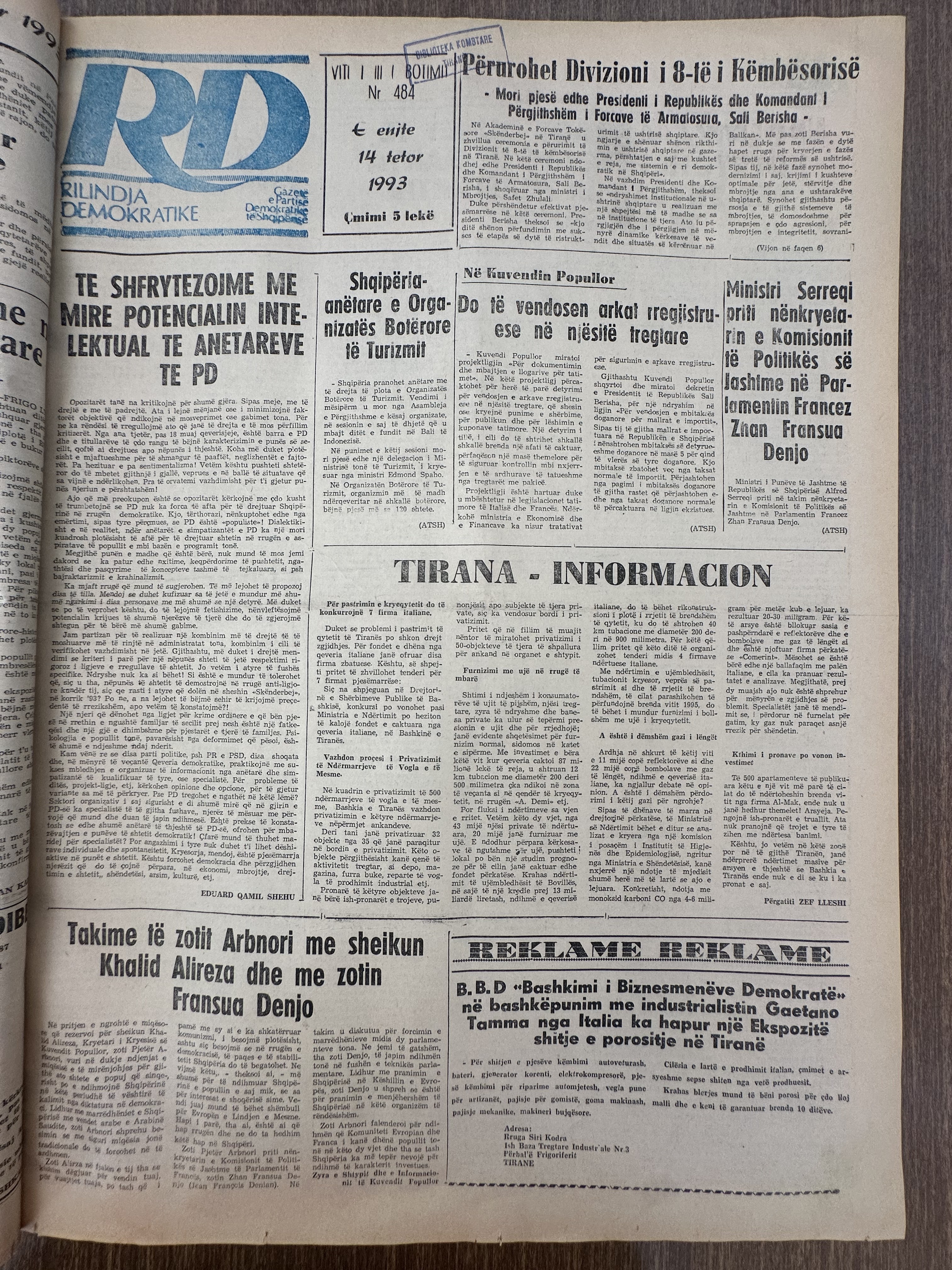 Rilindja Demokratike 1993-10-14