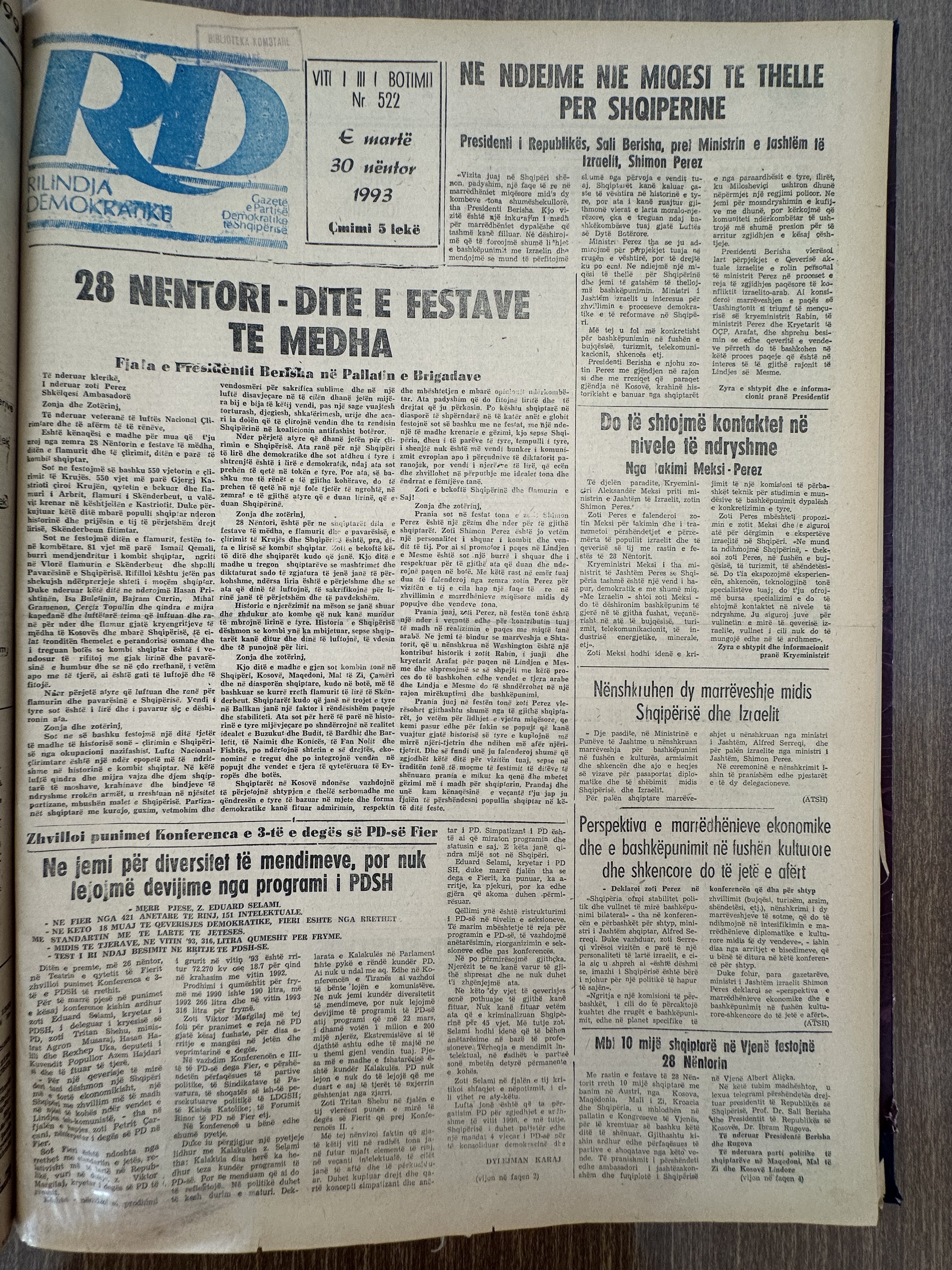 Rilindja Demokratike 1993-11-30