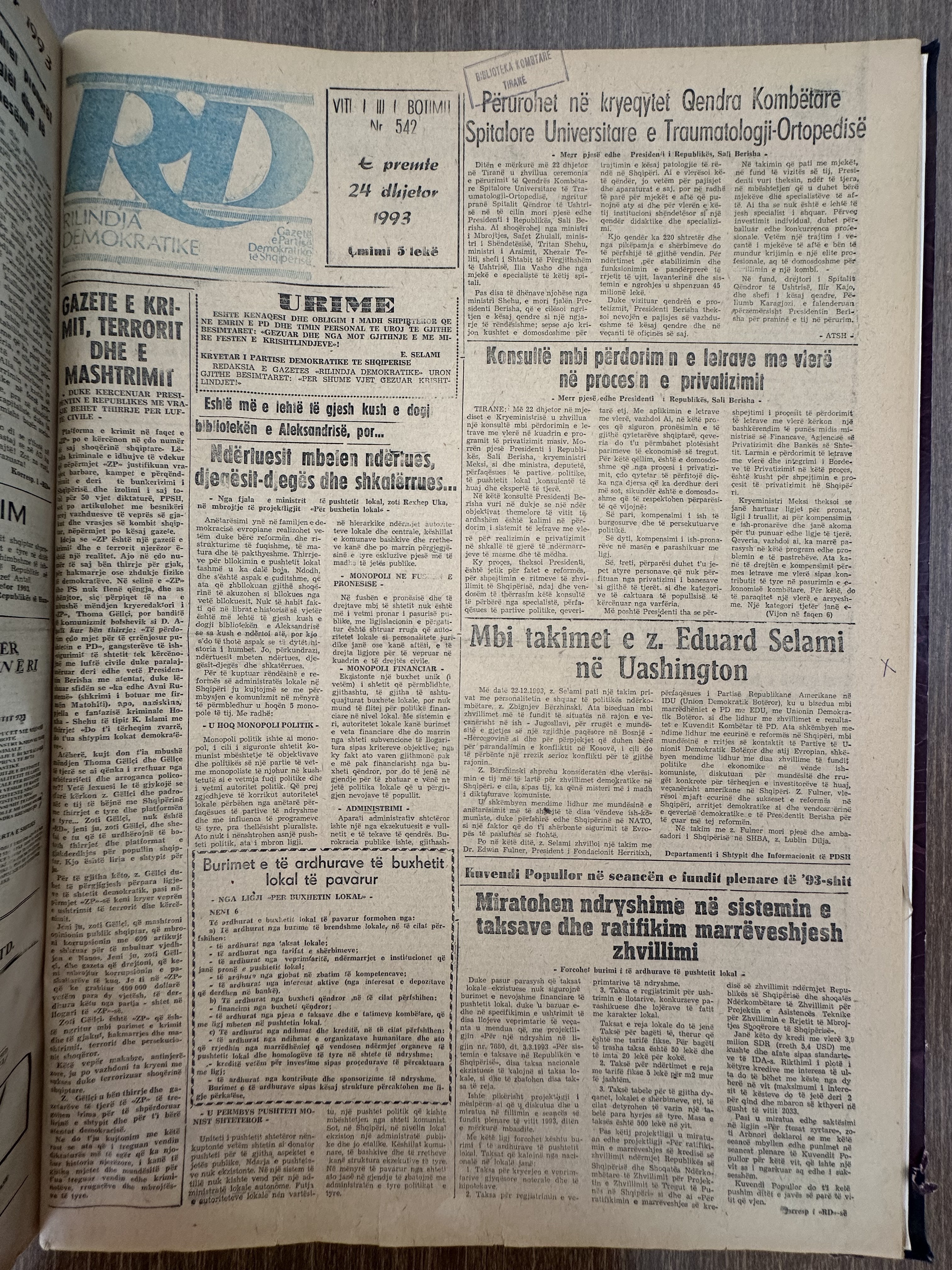 Rilindja Demokratike 1993-12-24