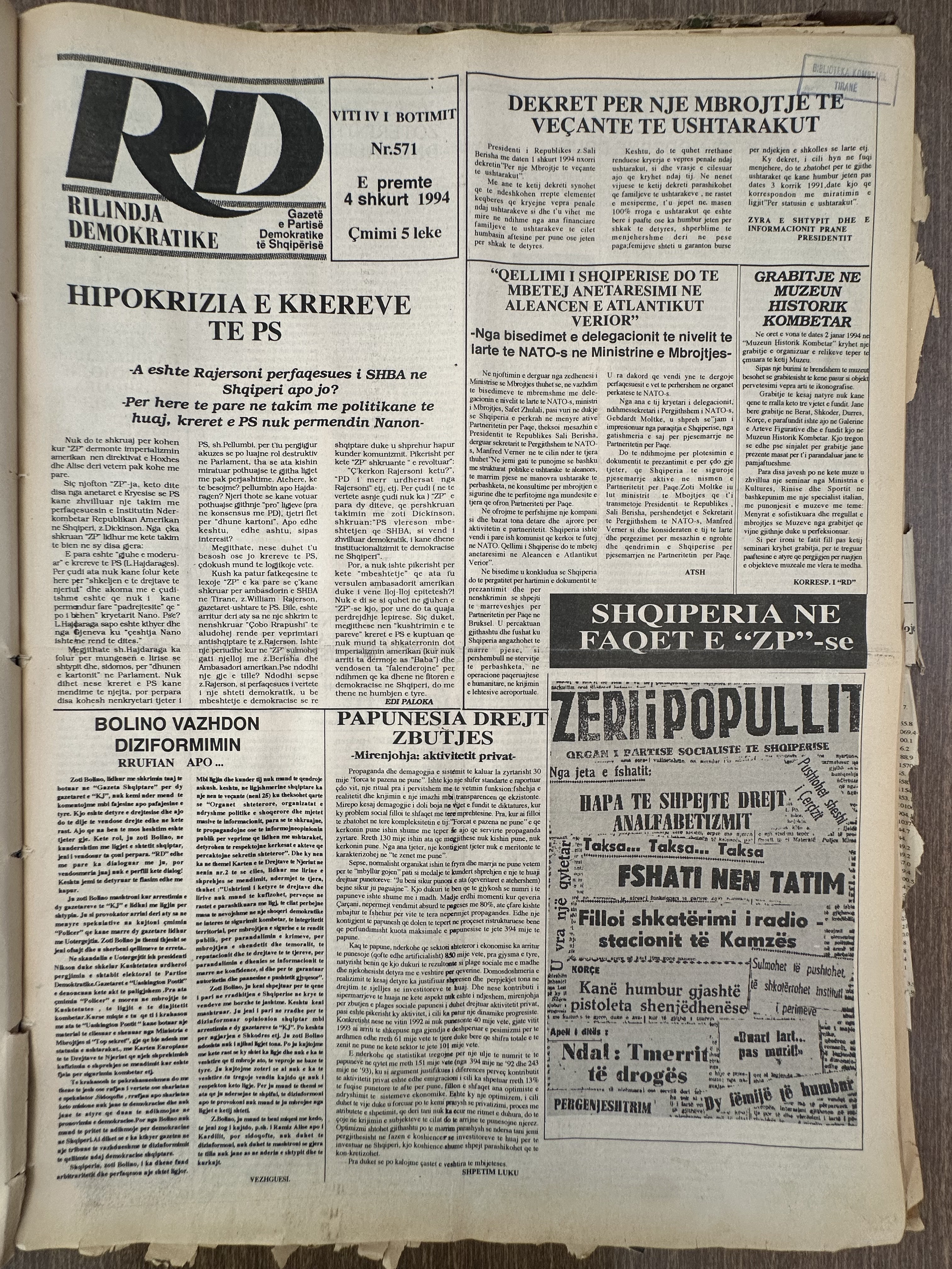 Rilindja Demokratike 1994-02-04